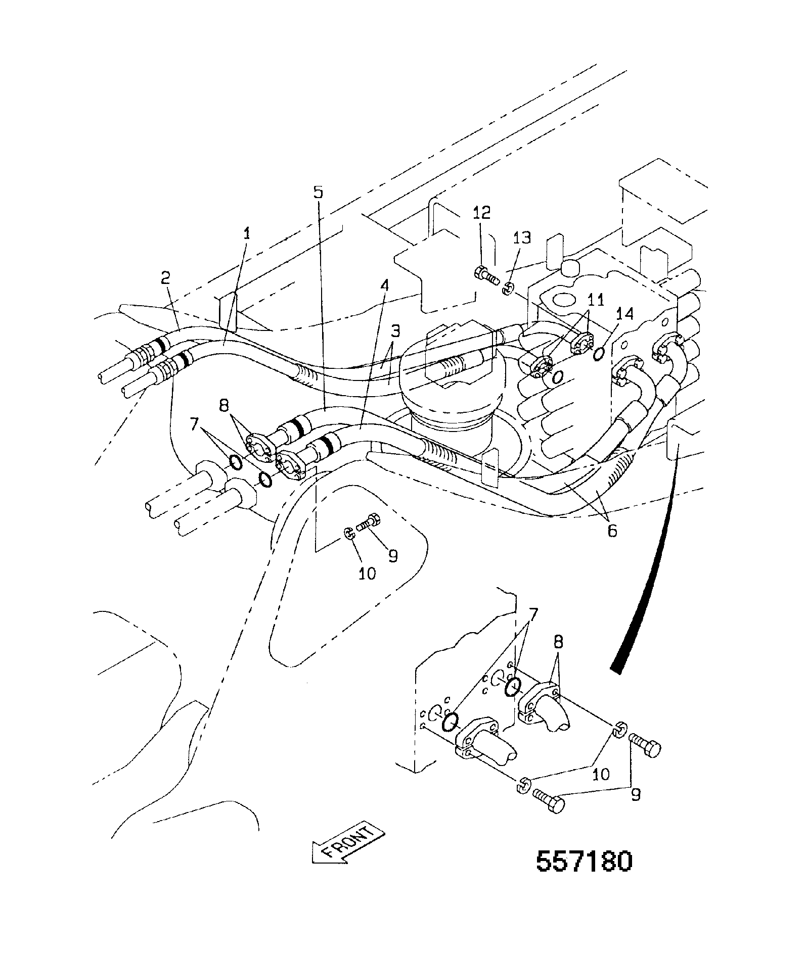 Шланг KTJ1448 JCB