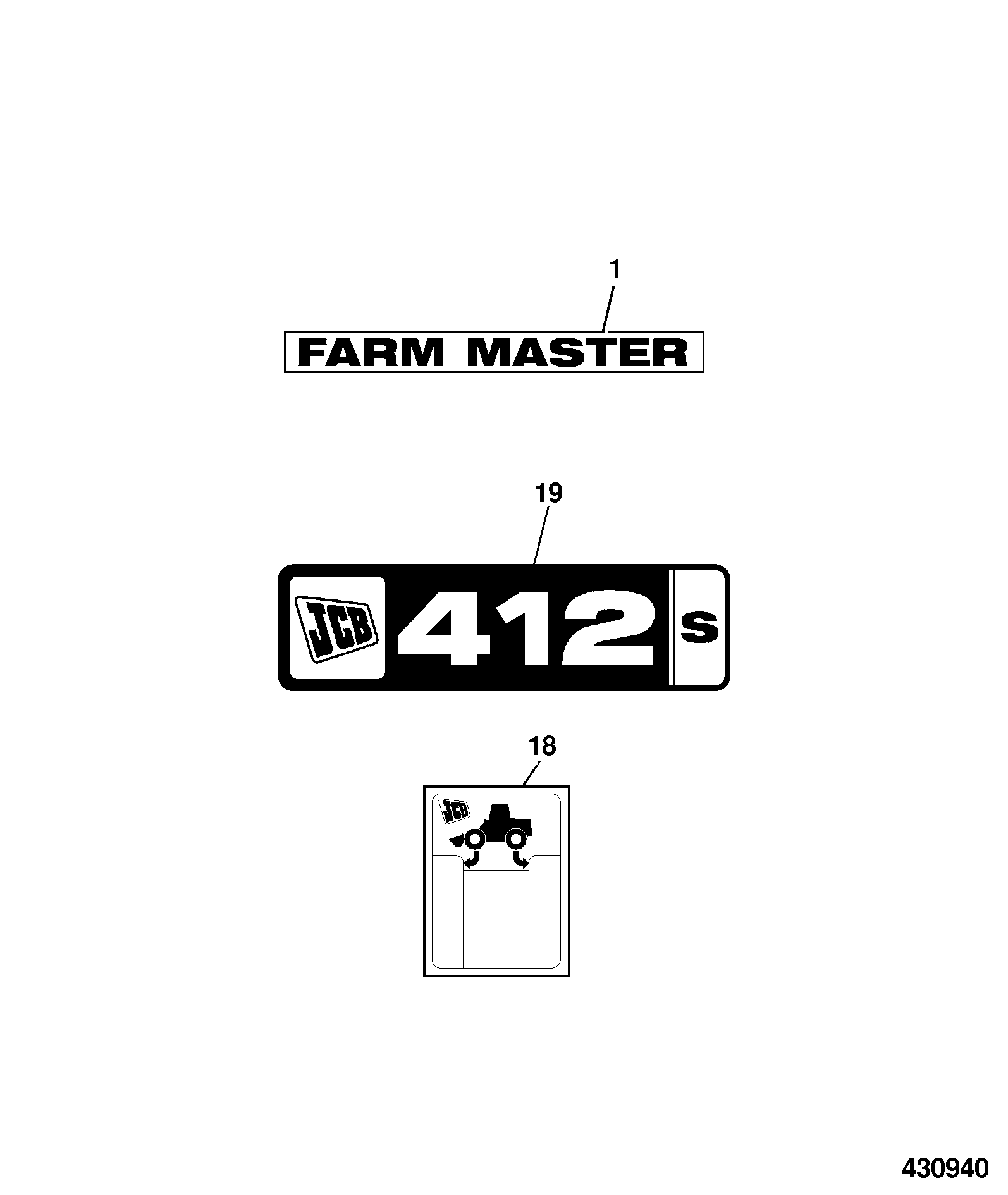 Наклейка 817/18213 JCB
