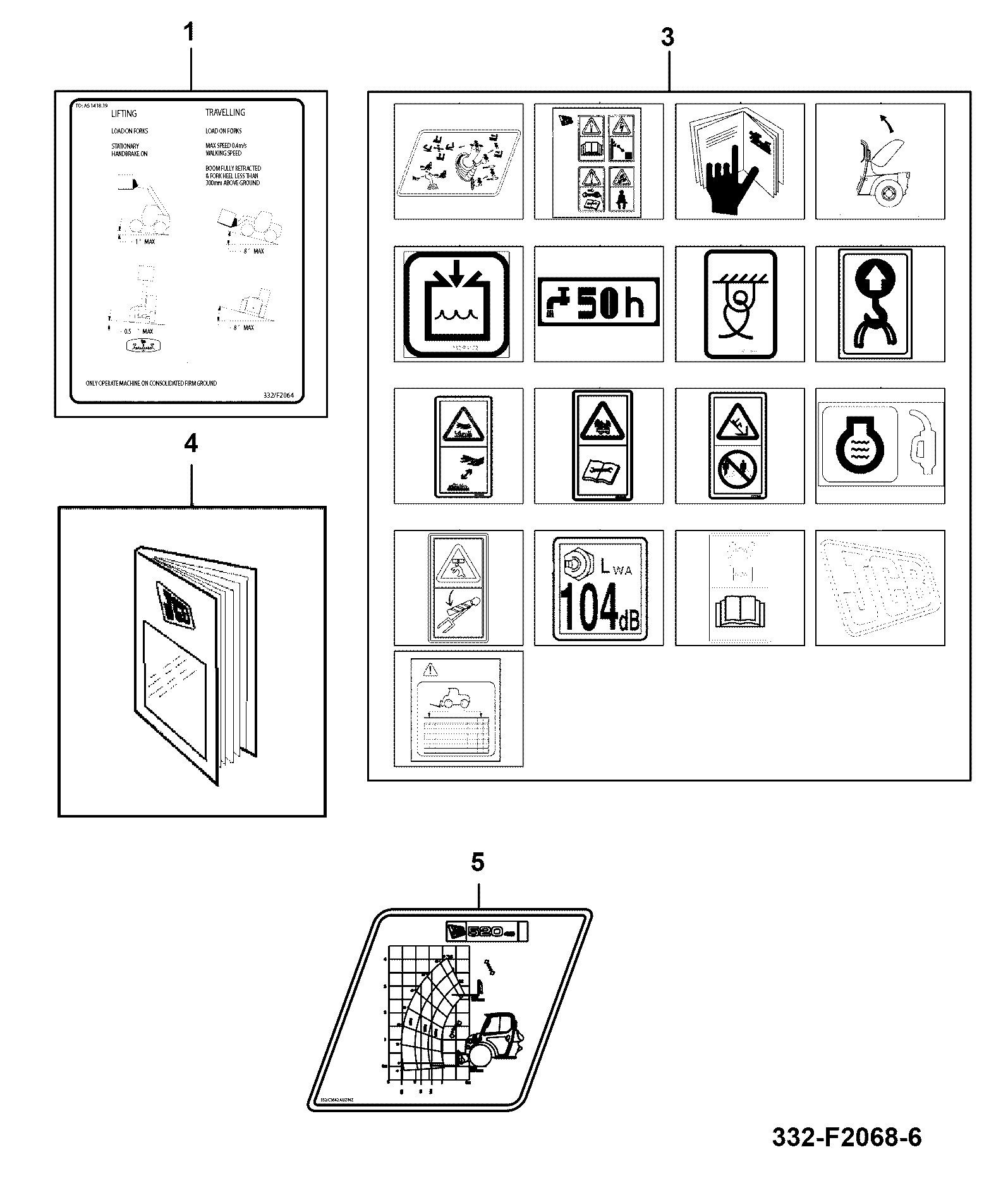 Наклейка 332/C3642 JCB