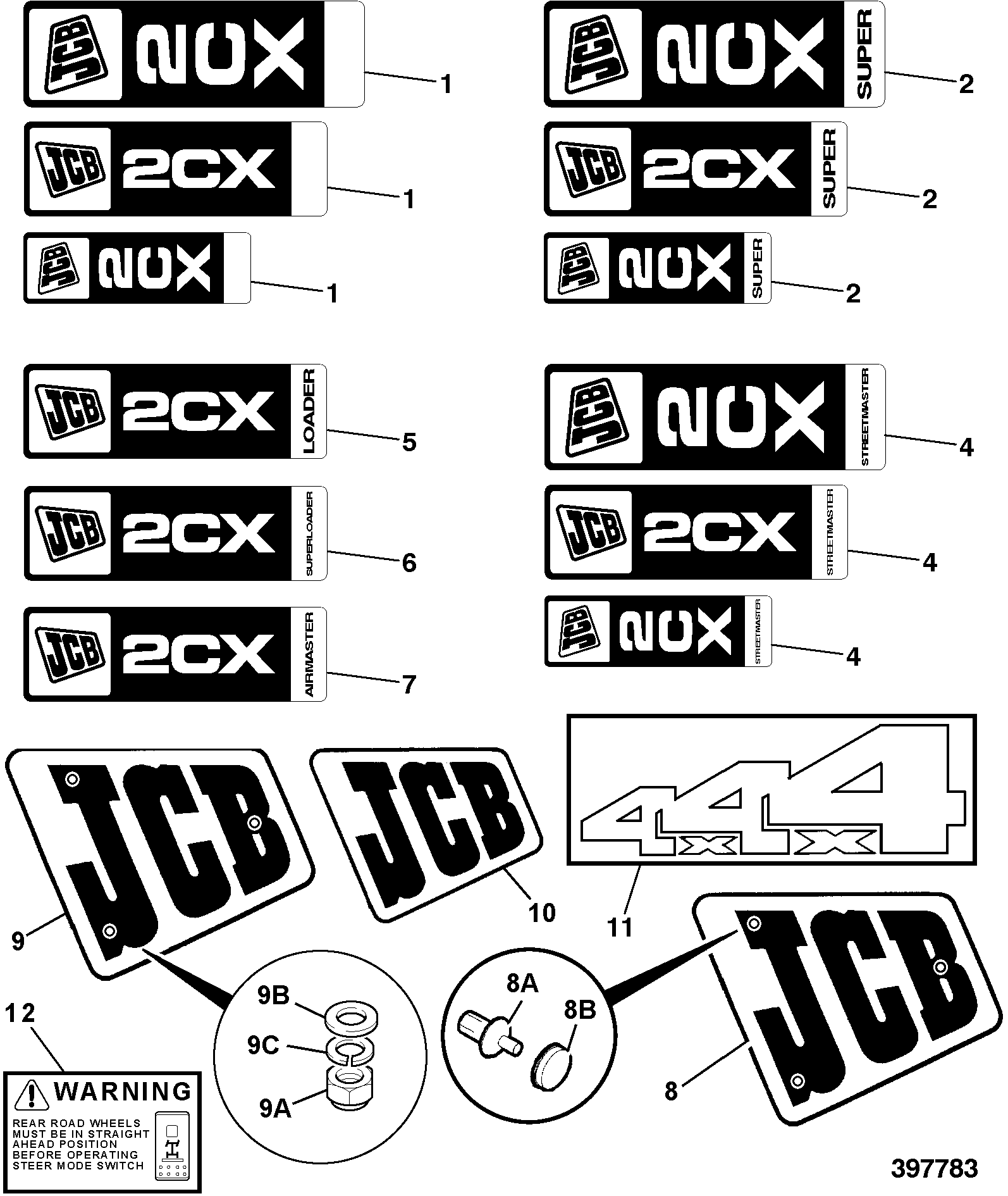 Наклейка 817/18079 JCB
