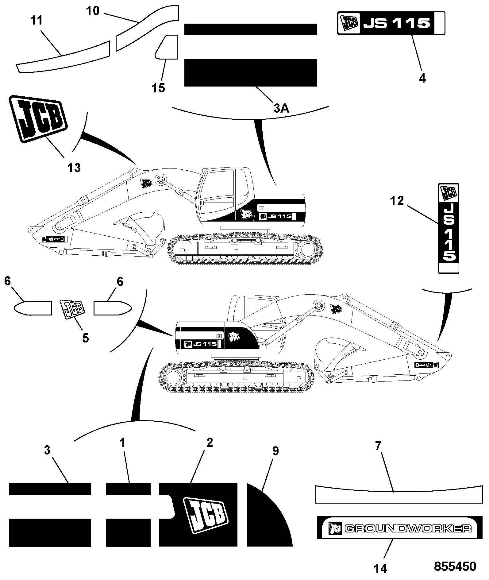 Наклейка 817/20435 JCB