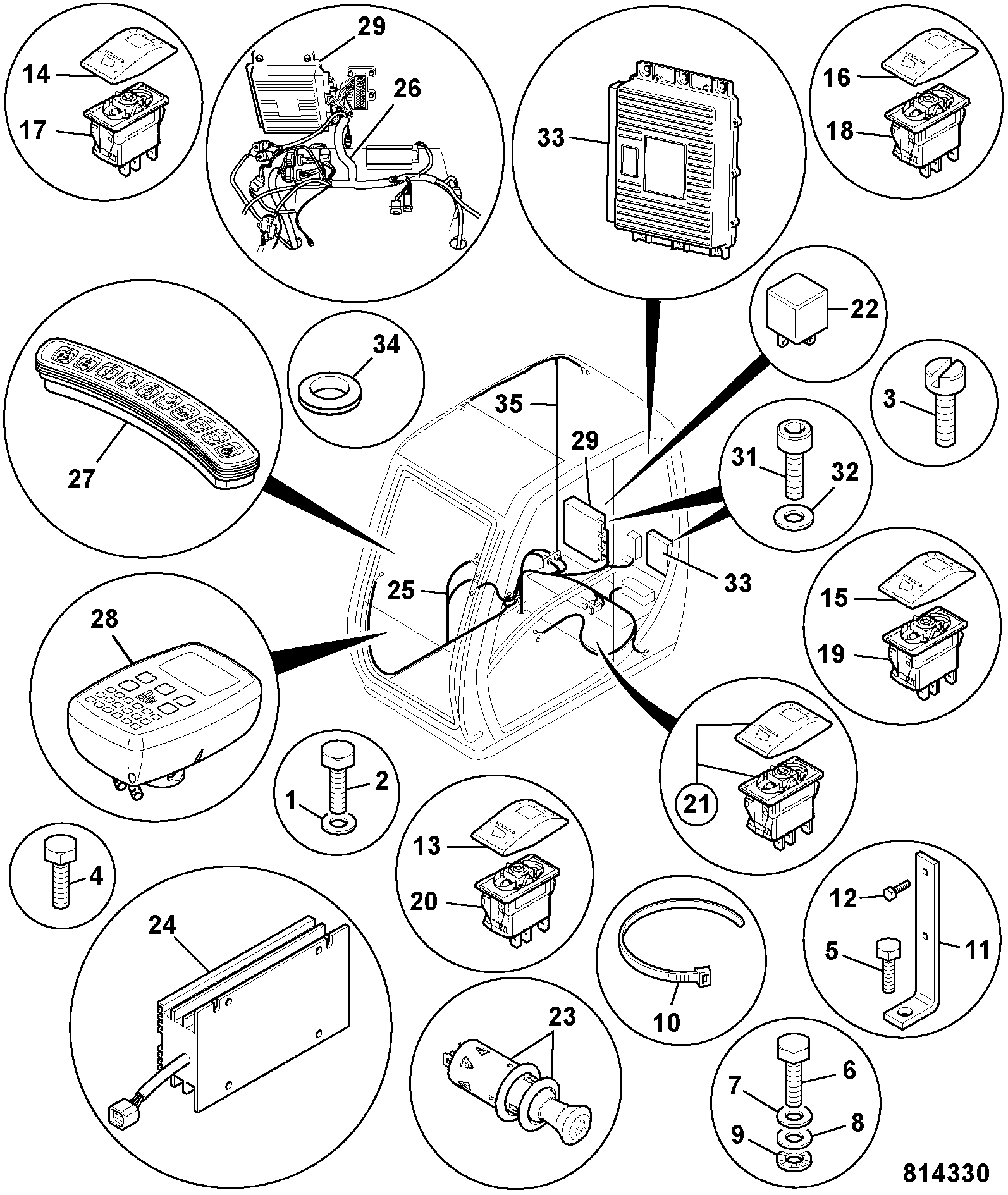 Жгут проводов 721/12419 JCB