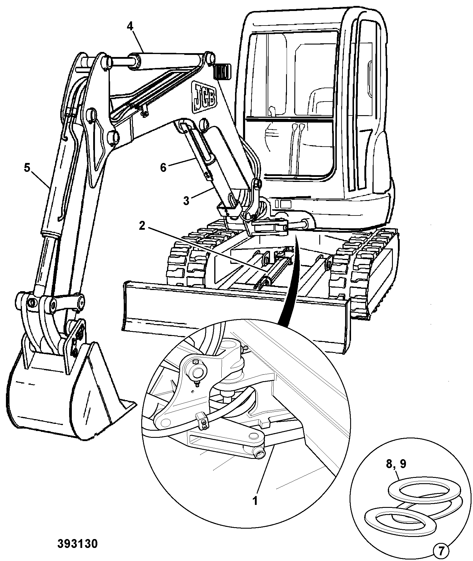 распорка 232/98032 JCB