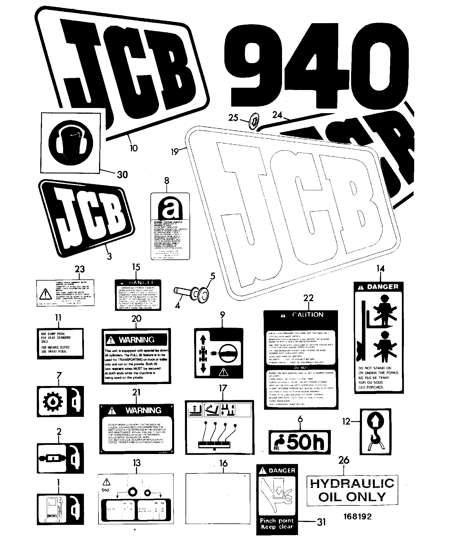 Наклейка 817/04773 JCB