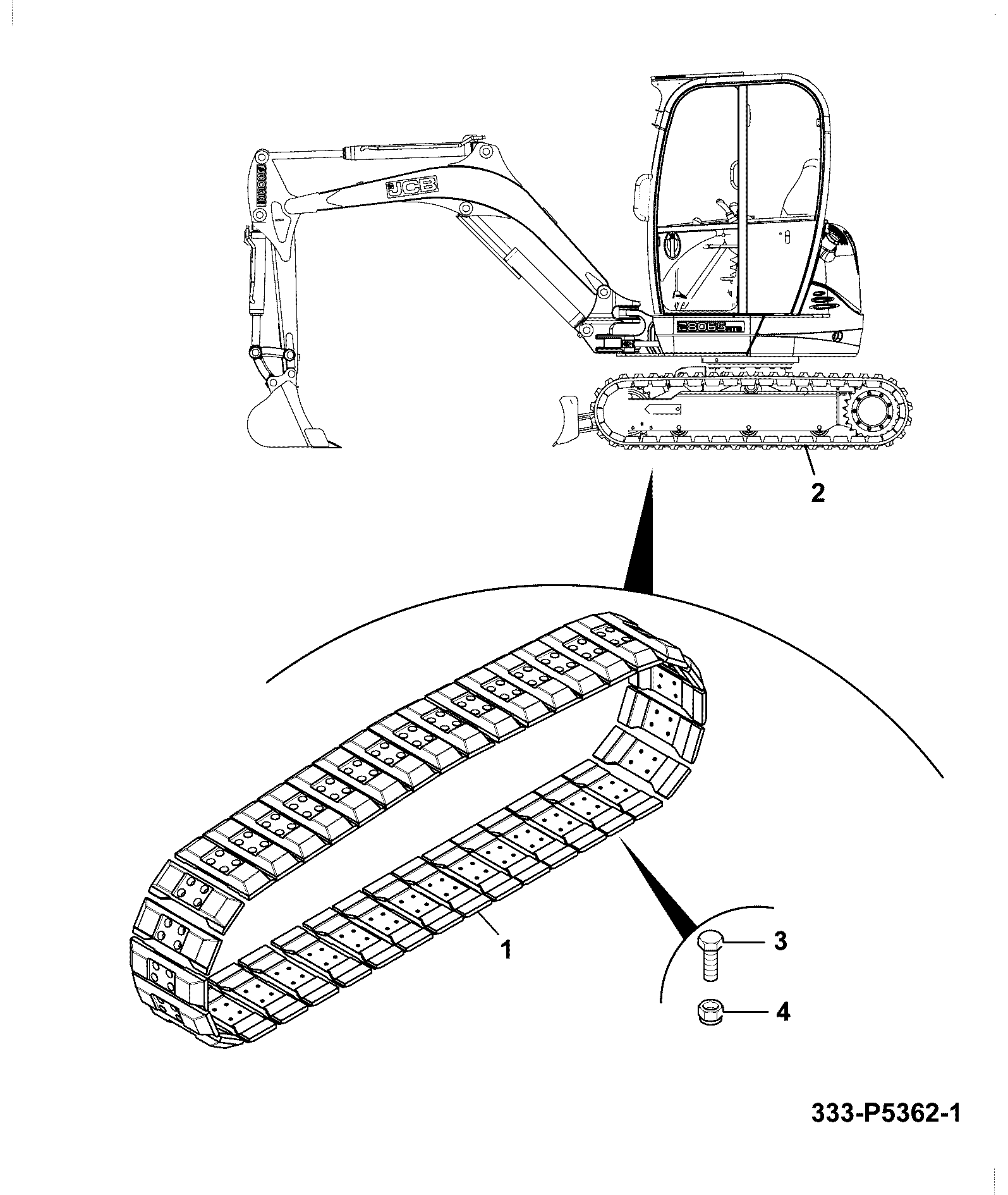 Цепь 333/P5297 JCB
