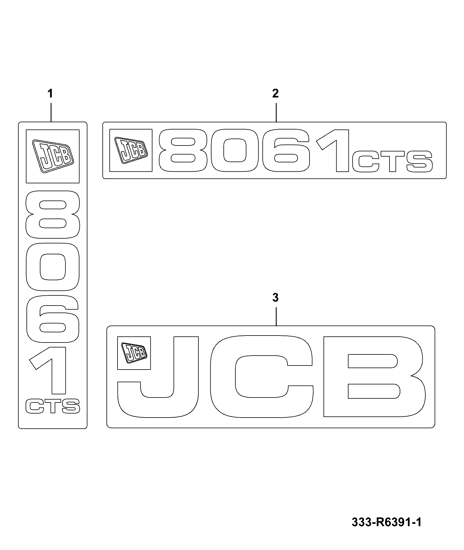 Наклейка 333/R5875 JCB