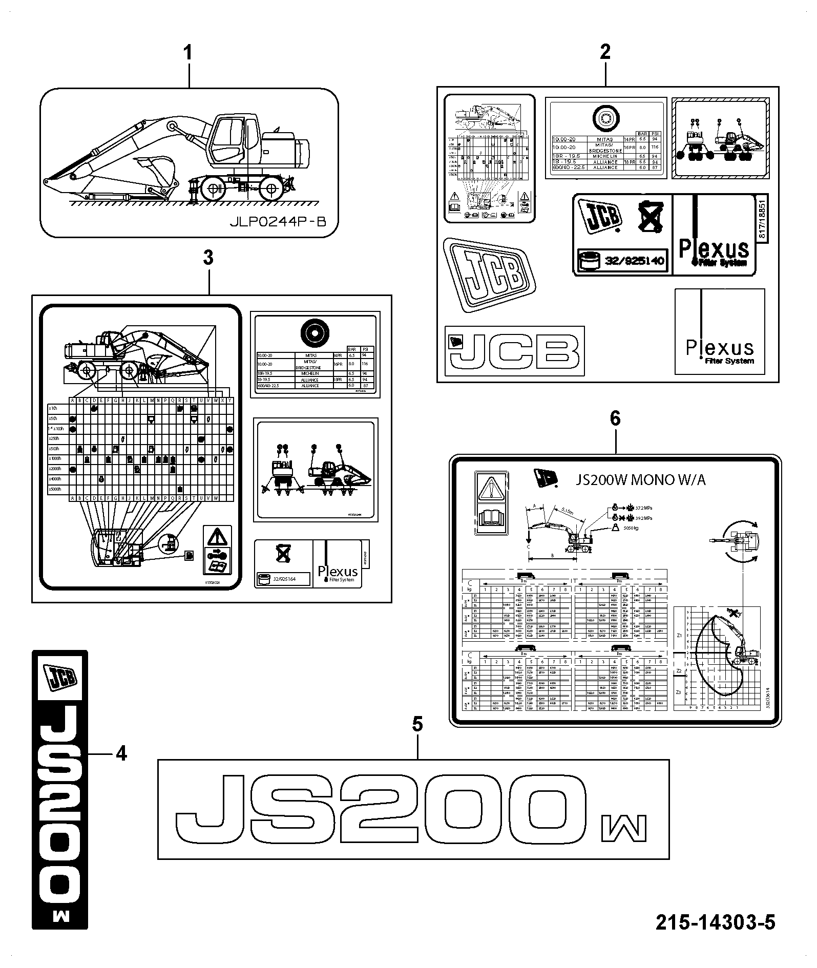 Табличка JLP0244 JCB