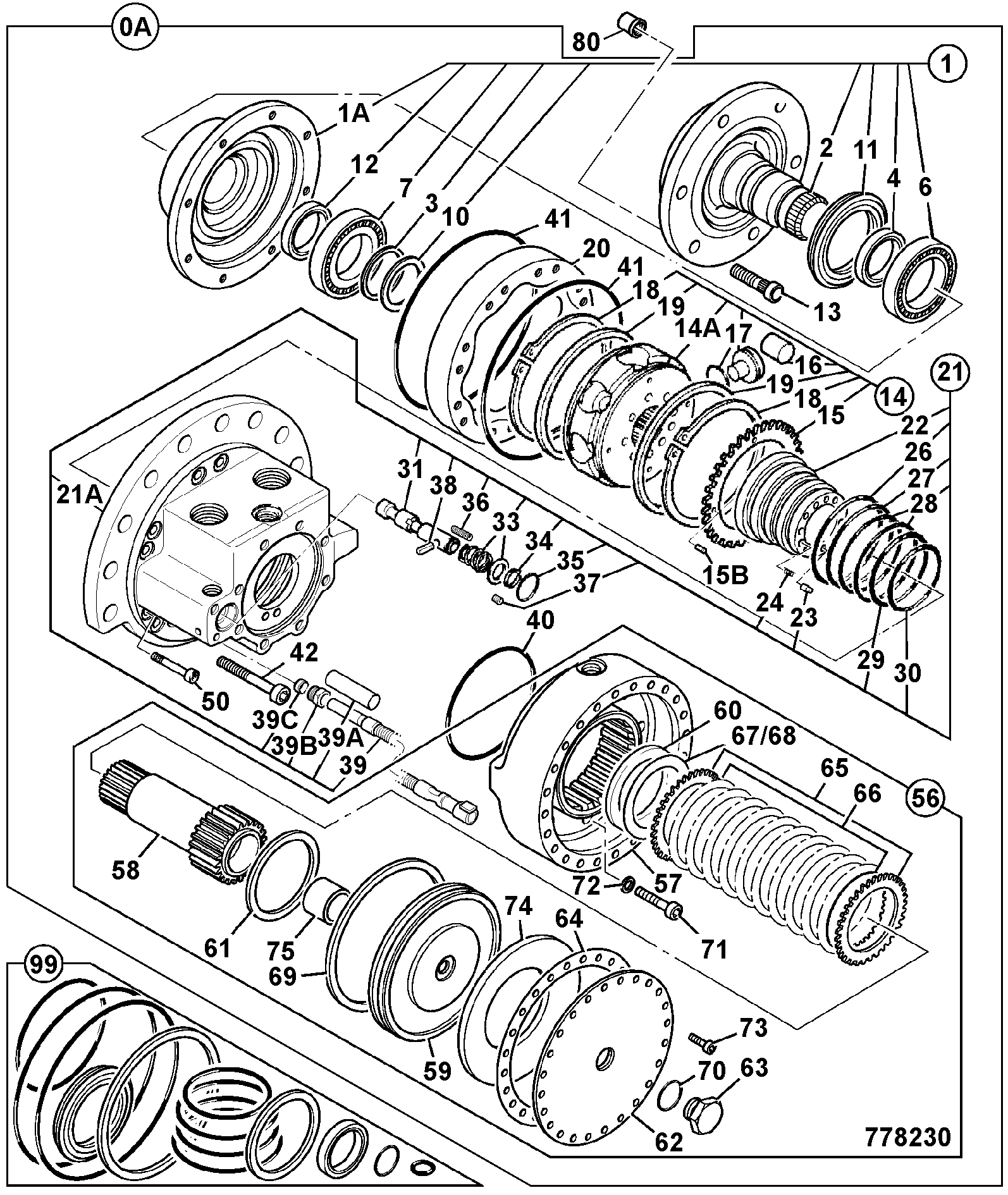 Блок 20/951932 JCB