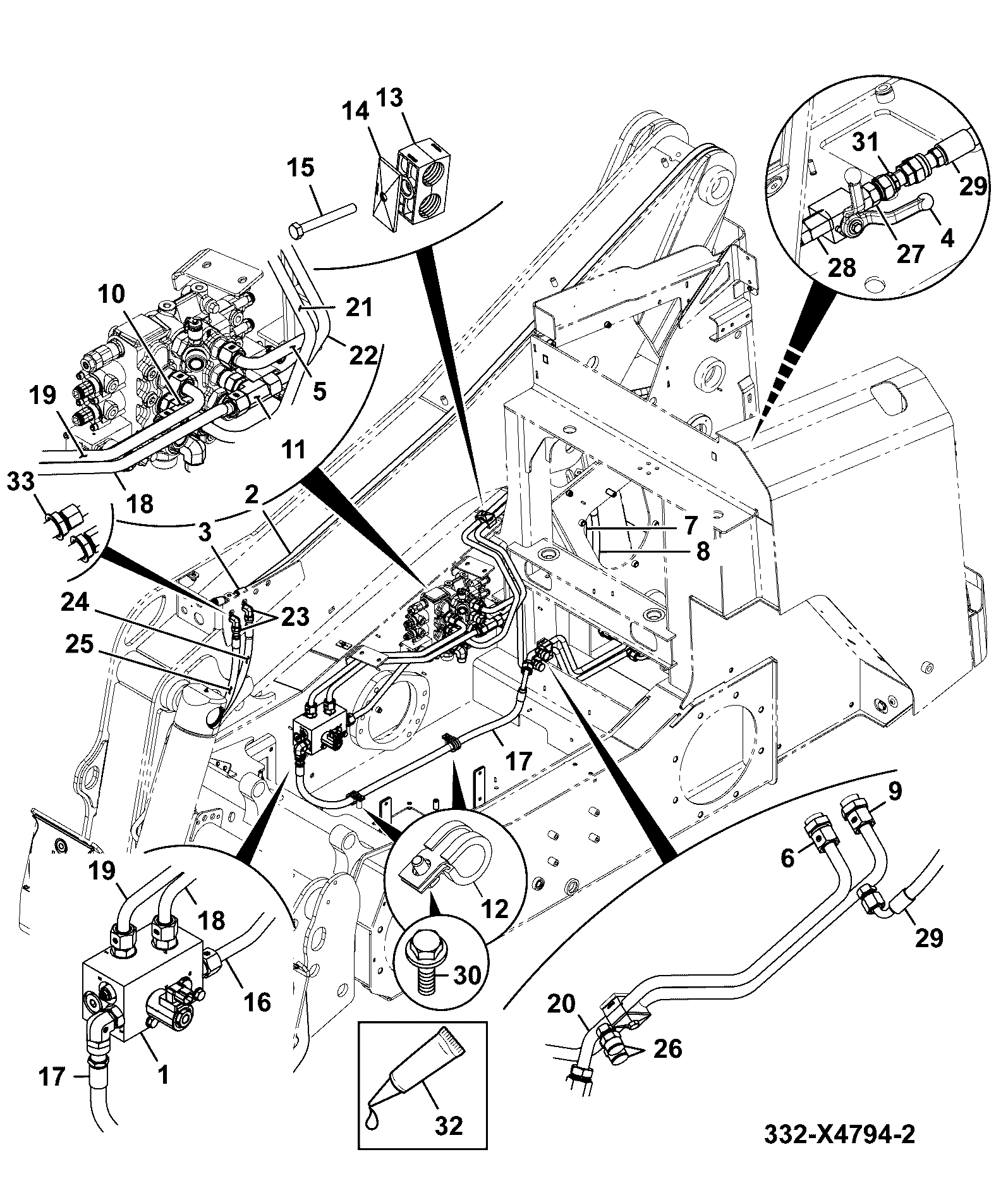 Клапан 332/X4796 JCB