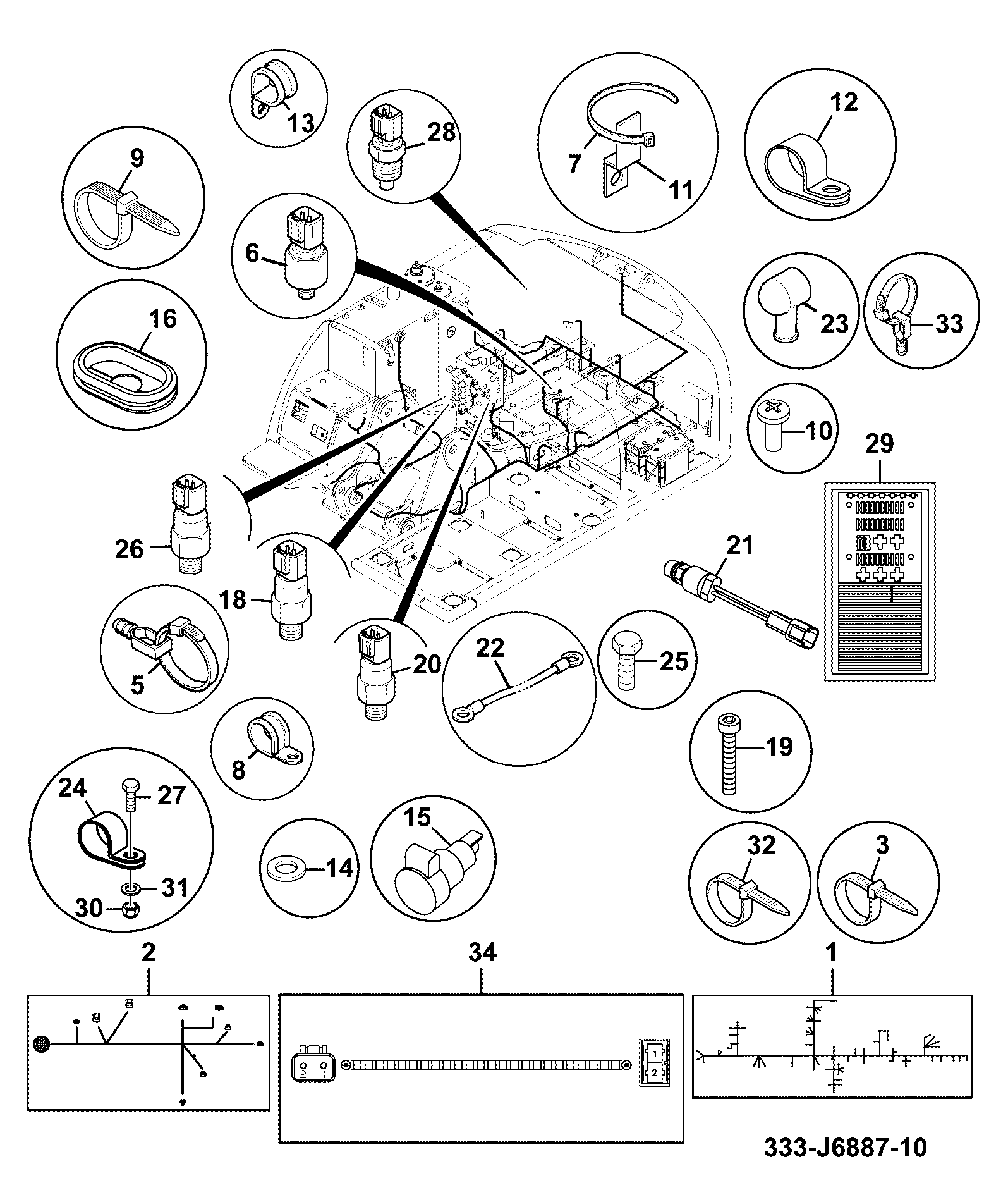 Жгут проводов 333/K3889 JCB