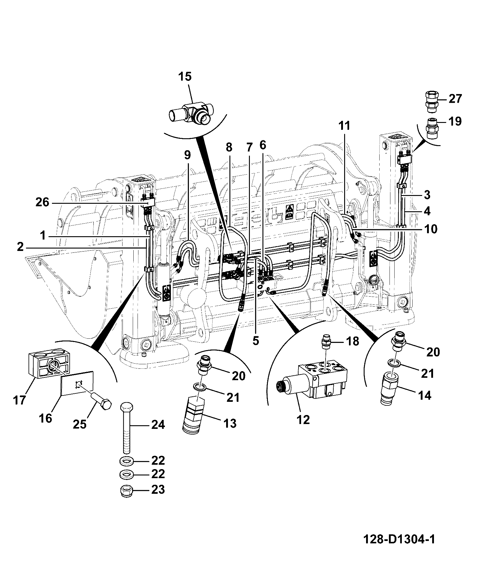 Шланг 32AG/DA060 JCB