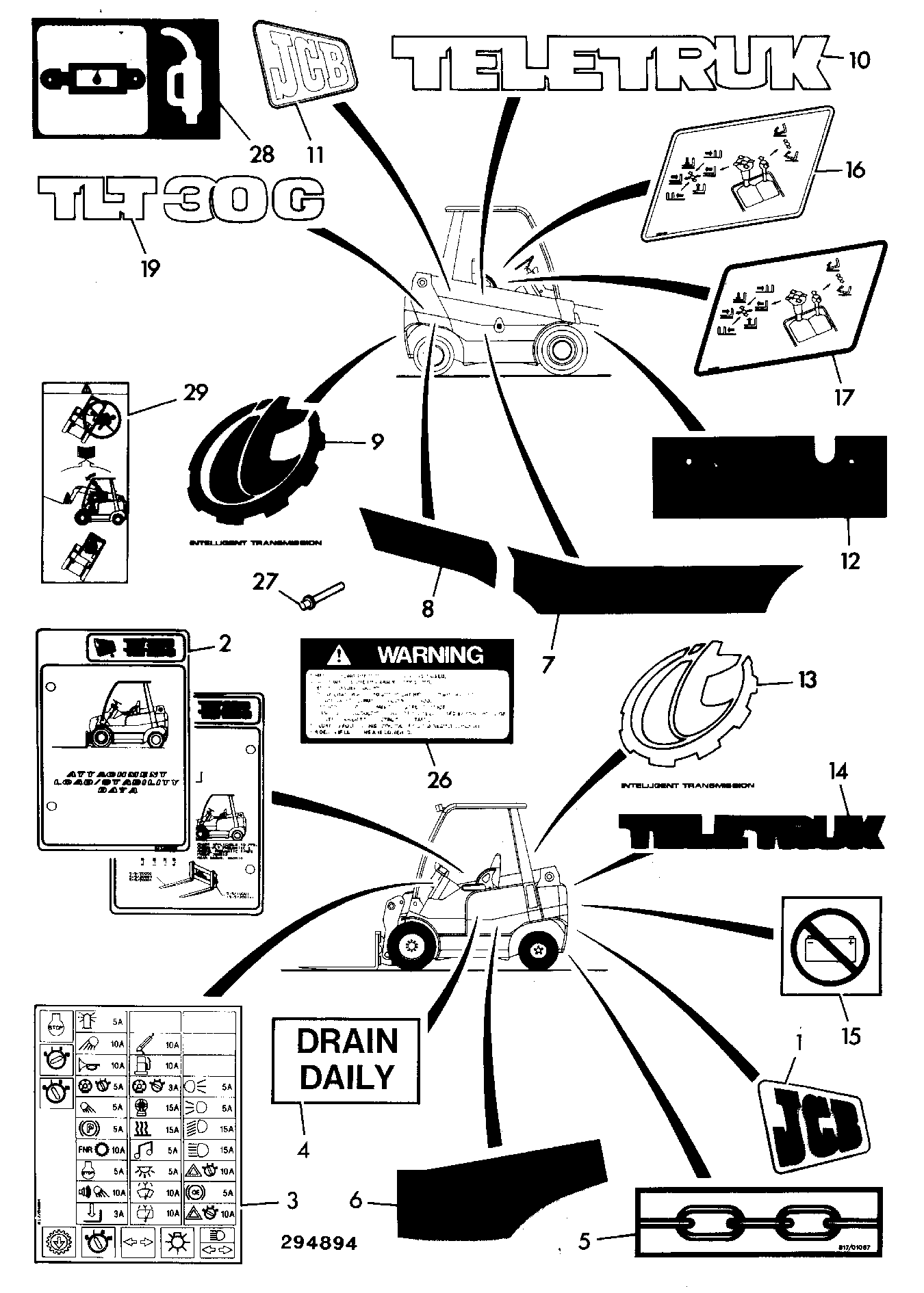 Наклейка 817/18349 JCB
