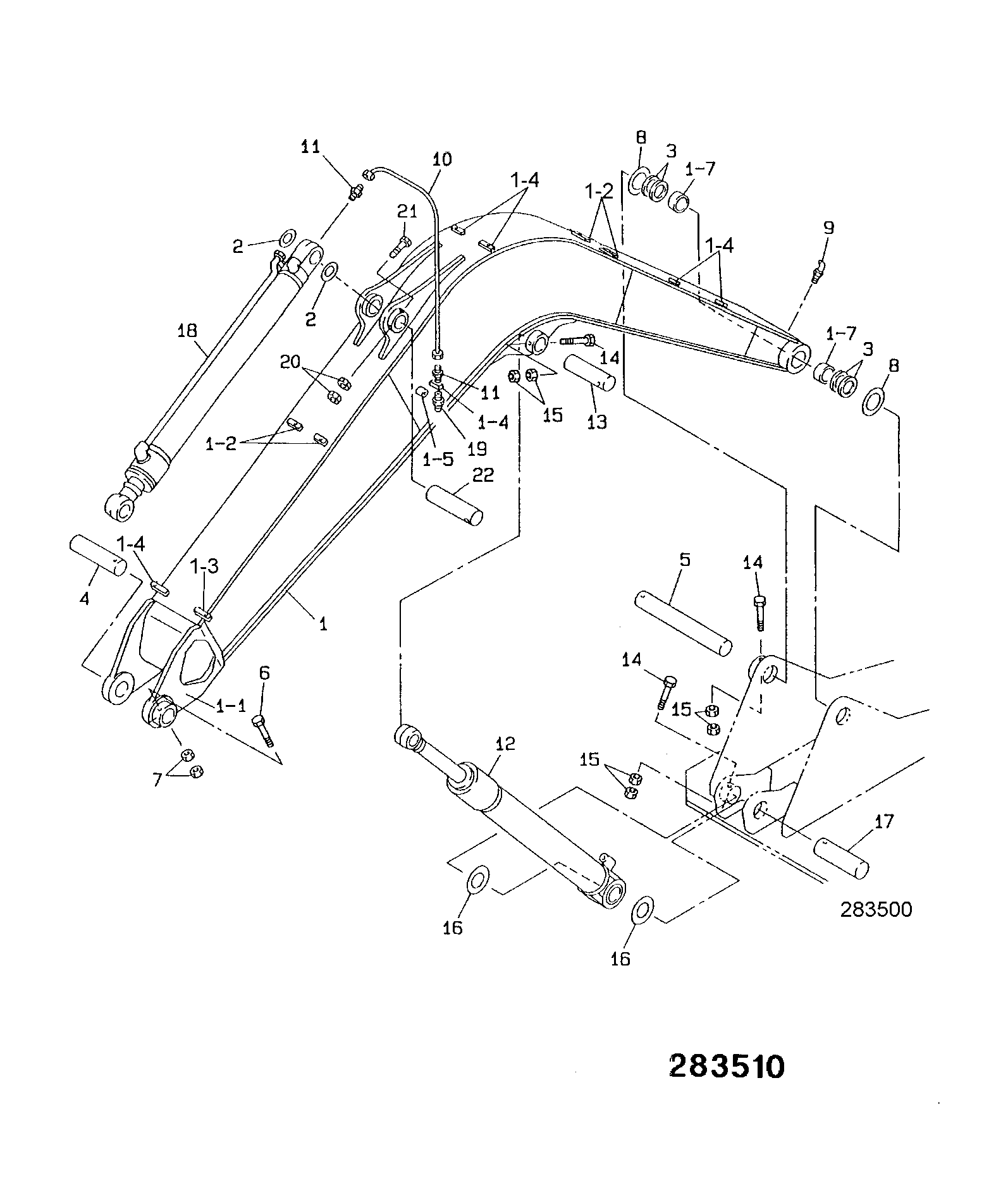 Гайка 172R016VR JCB