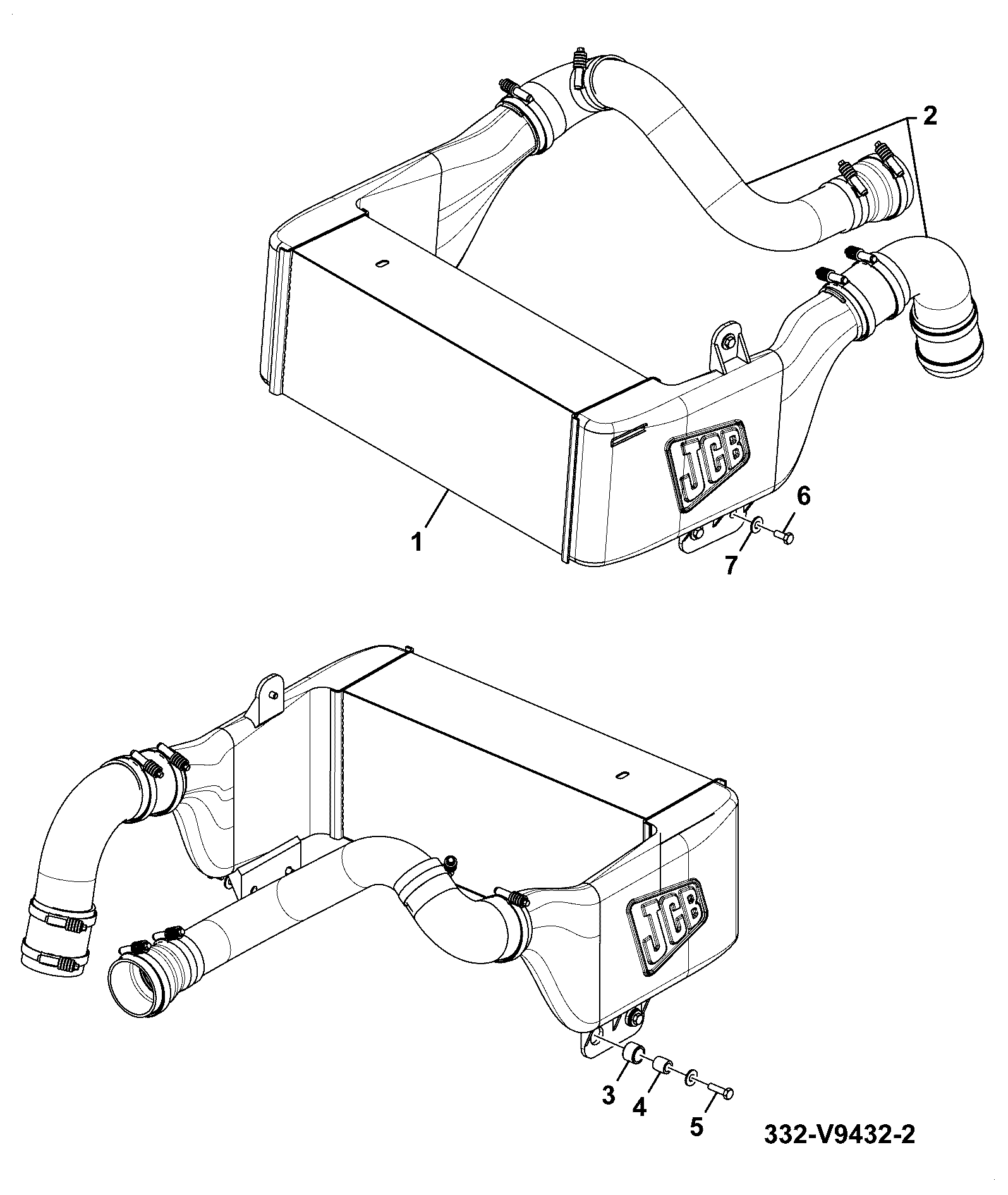 Радиатор охлаждения 332/S2199 JCB