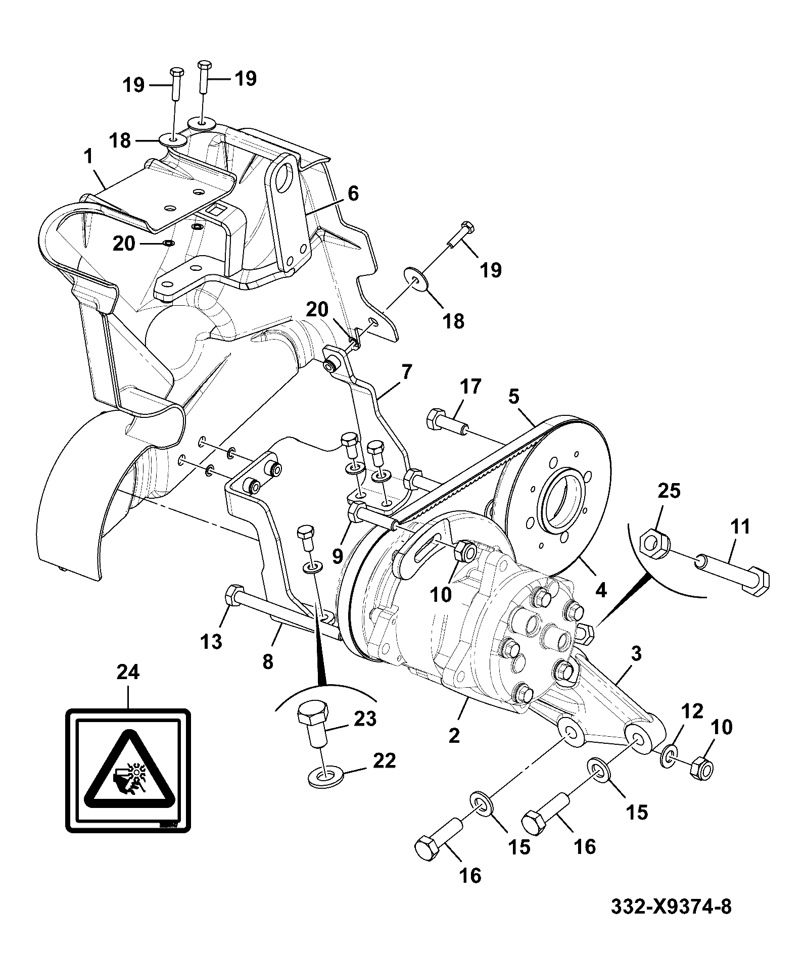 Шкив 333/X0054 JCB