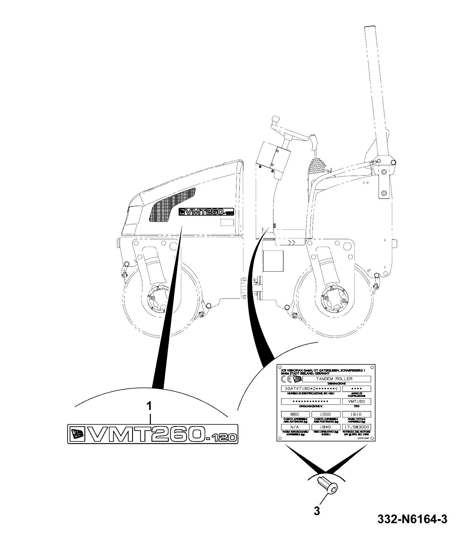 Наклейка 332/N5945 JCB