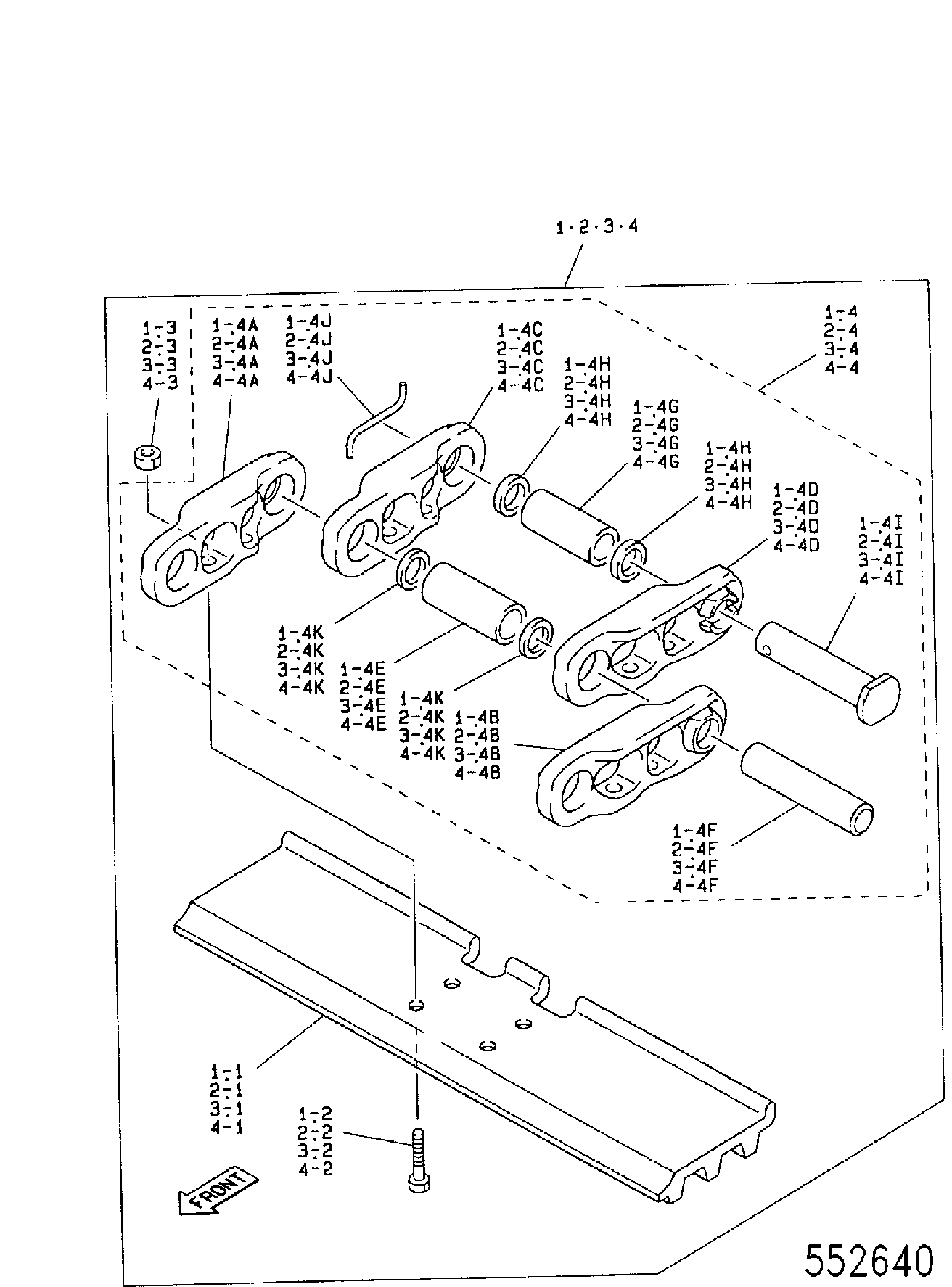 Гайка, гусеница JSA0038A JCB