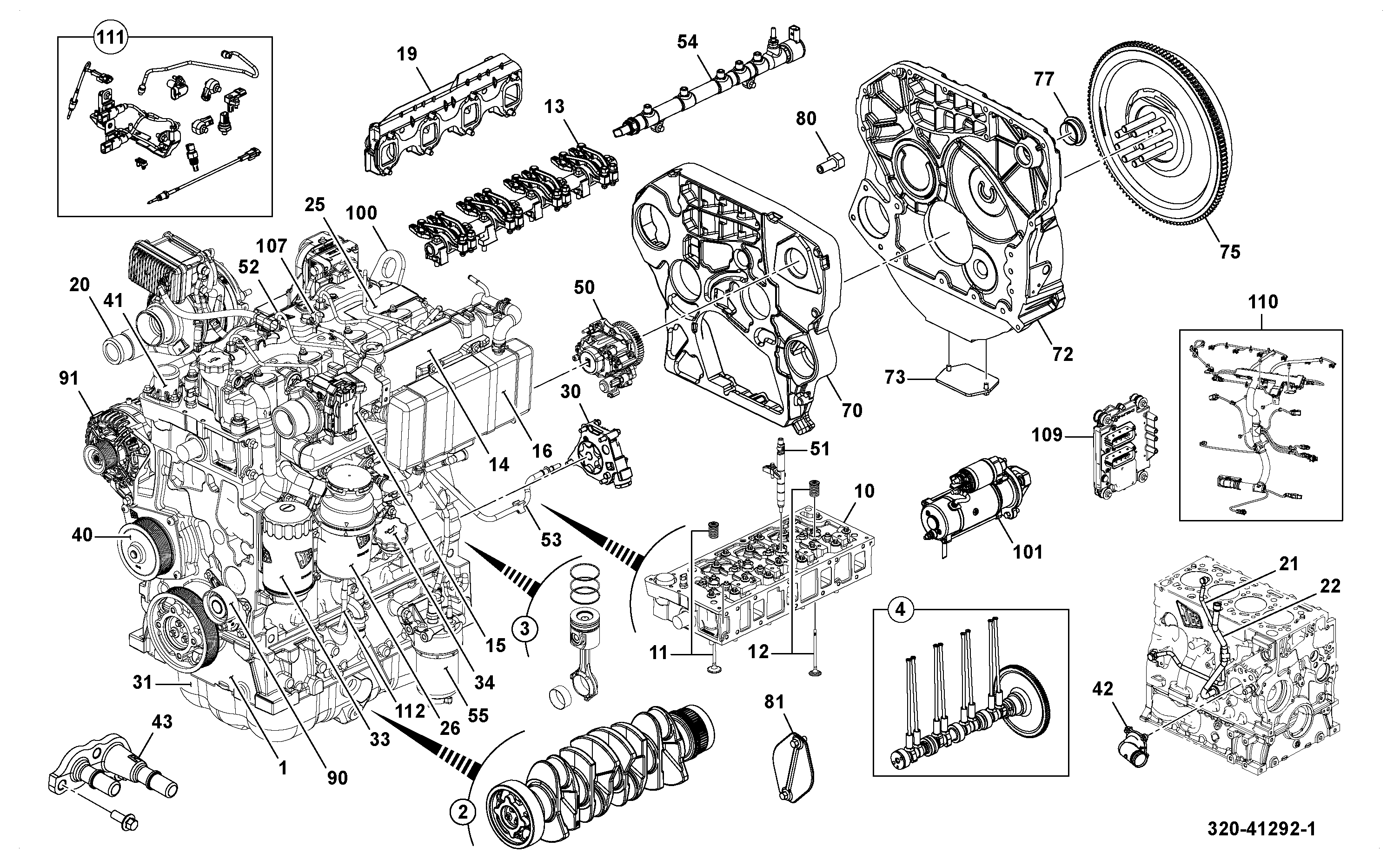 Двигатель 320/41292 JCB
