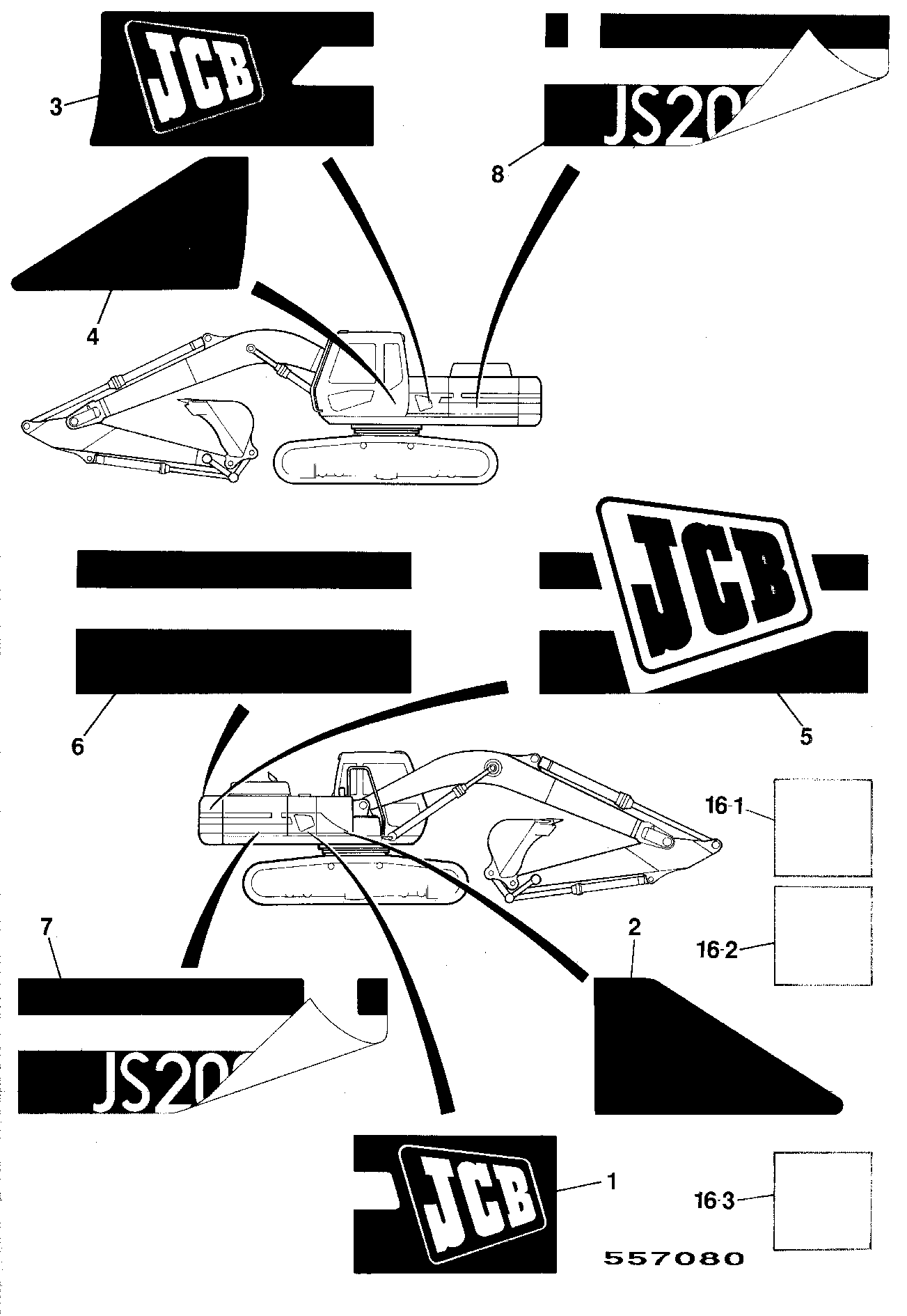 Табличка JBP0141 JCB