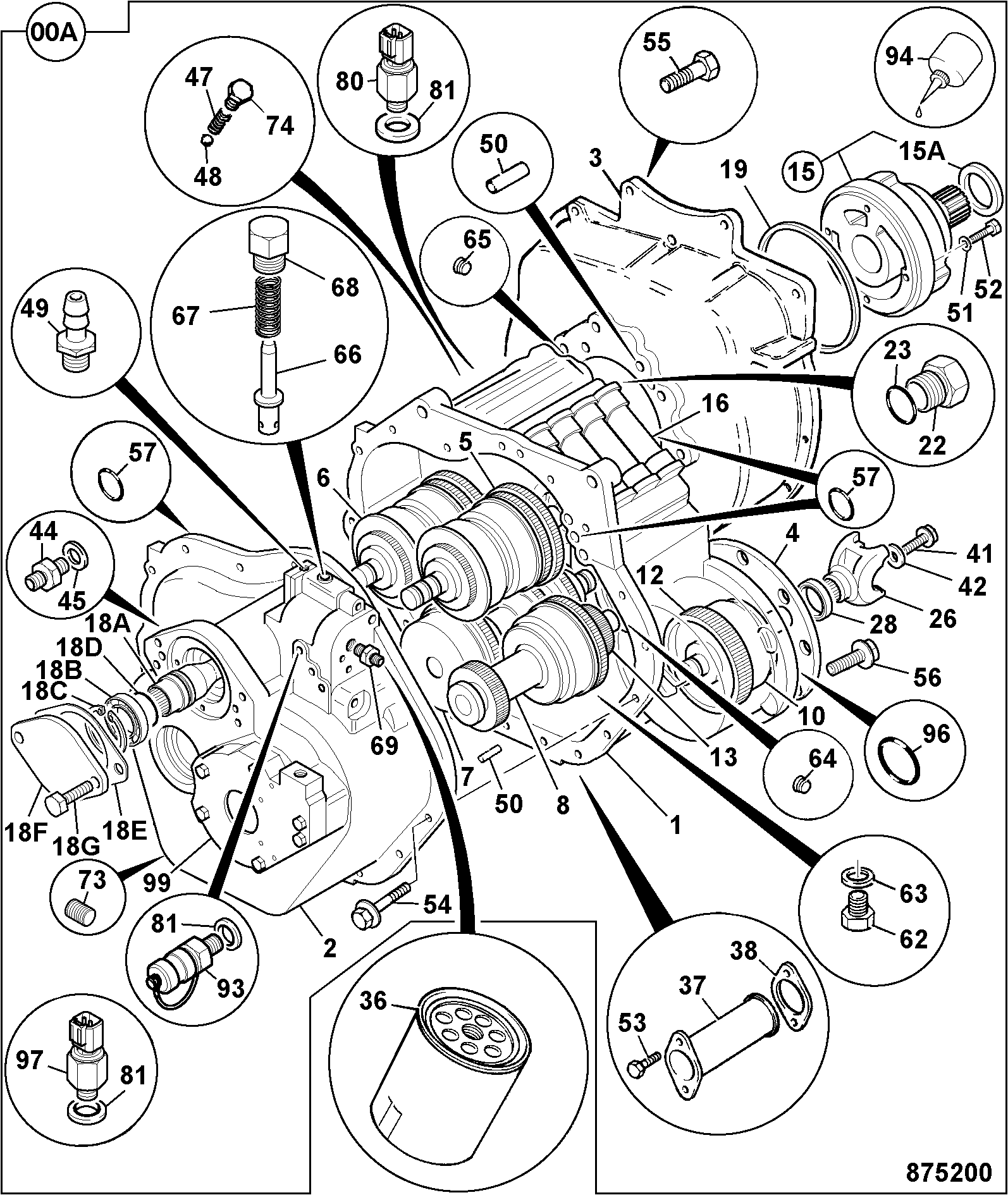 Коробка передач 460/81890 JCB