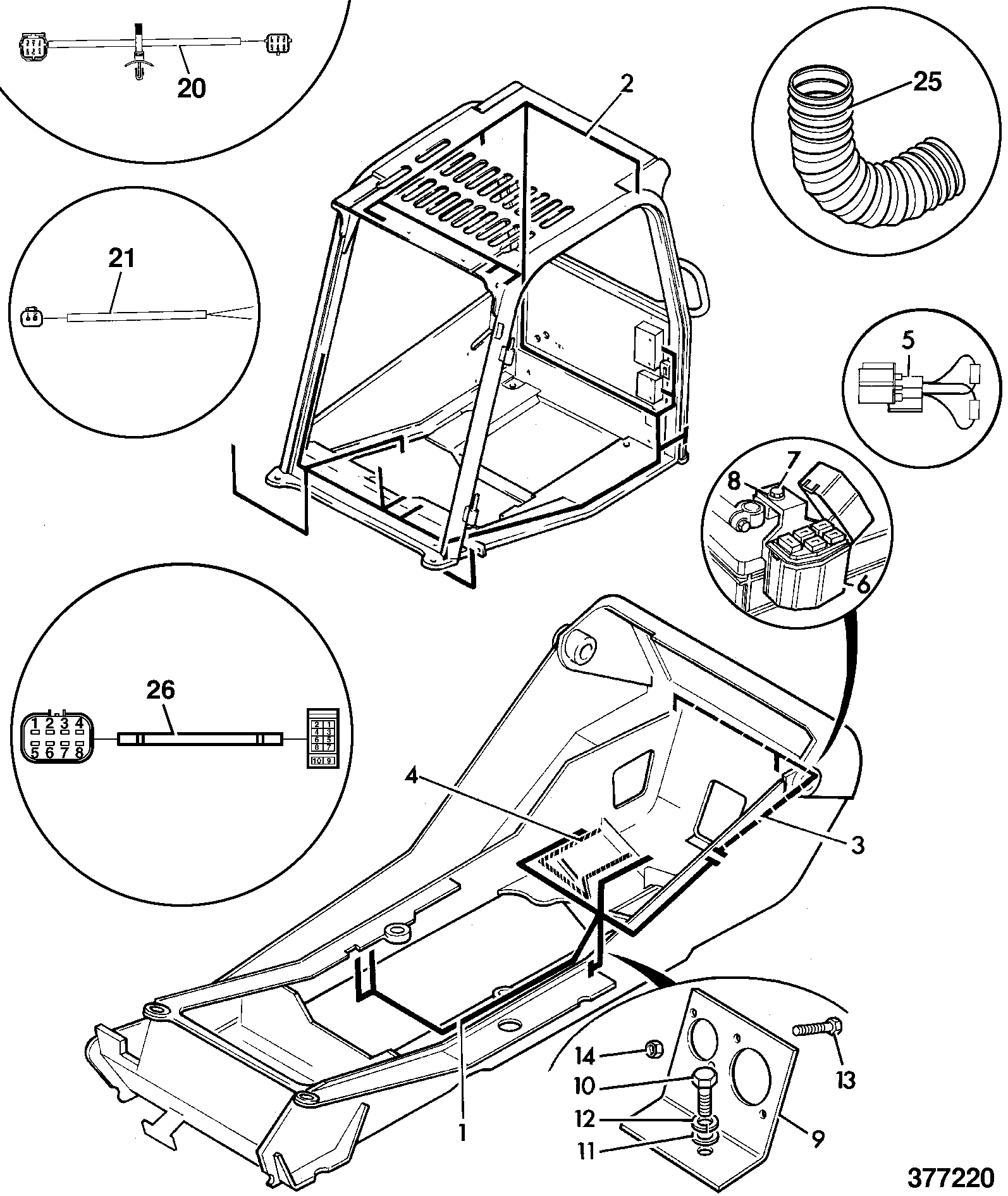 Жгут проводов 721/10962 JCB