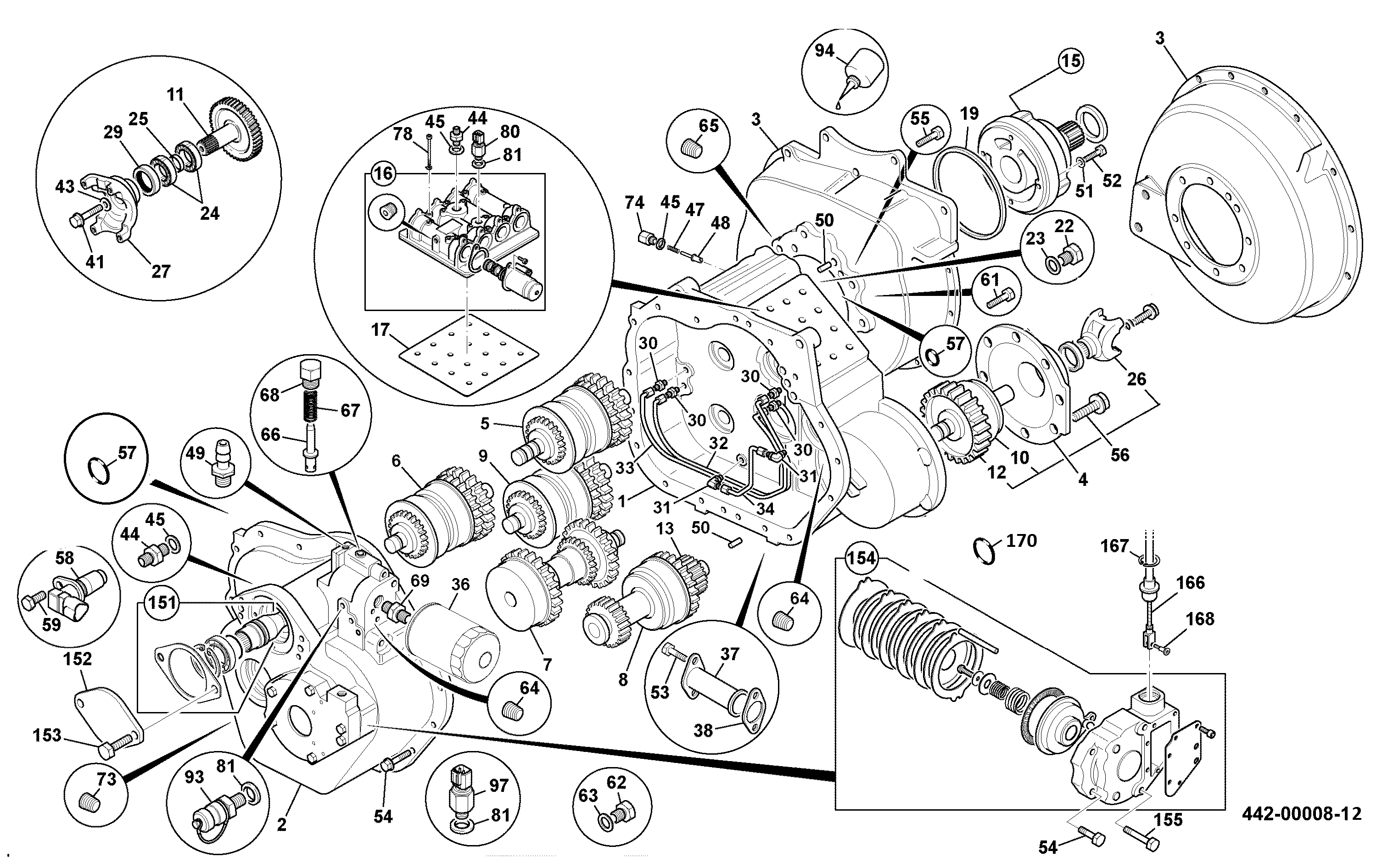 Коробка передач 460/M5863 JCB