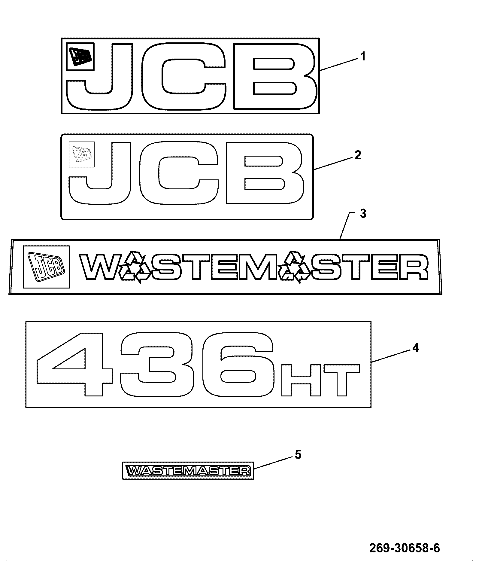 Наклейка 333/R5394 JCB