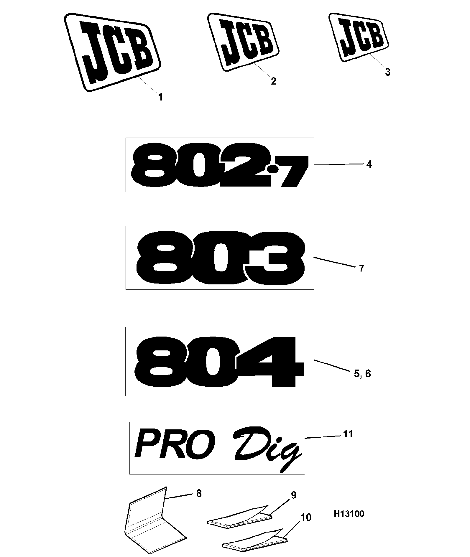 Табличка 817/04650 JCB