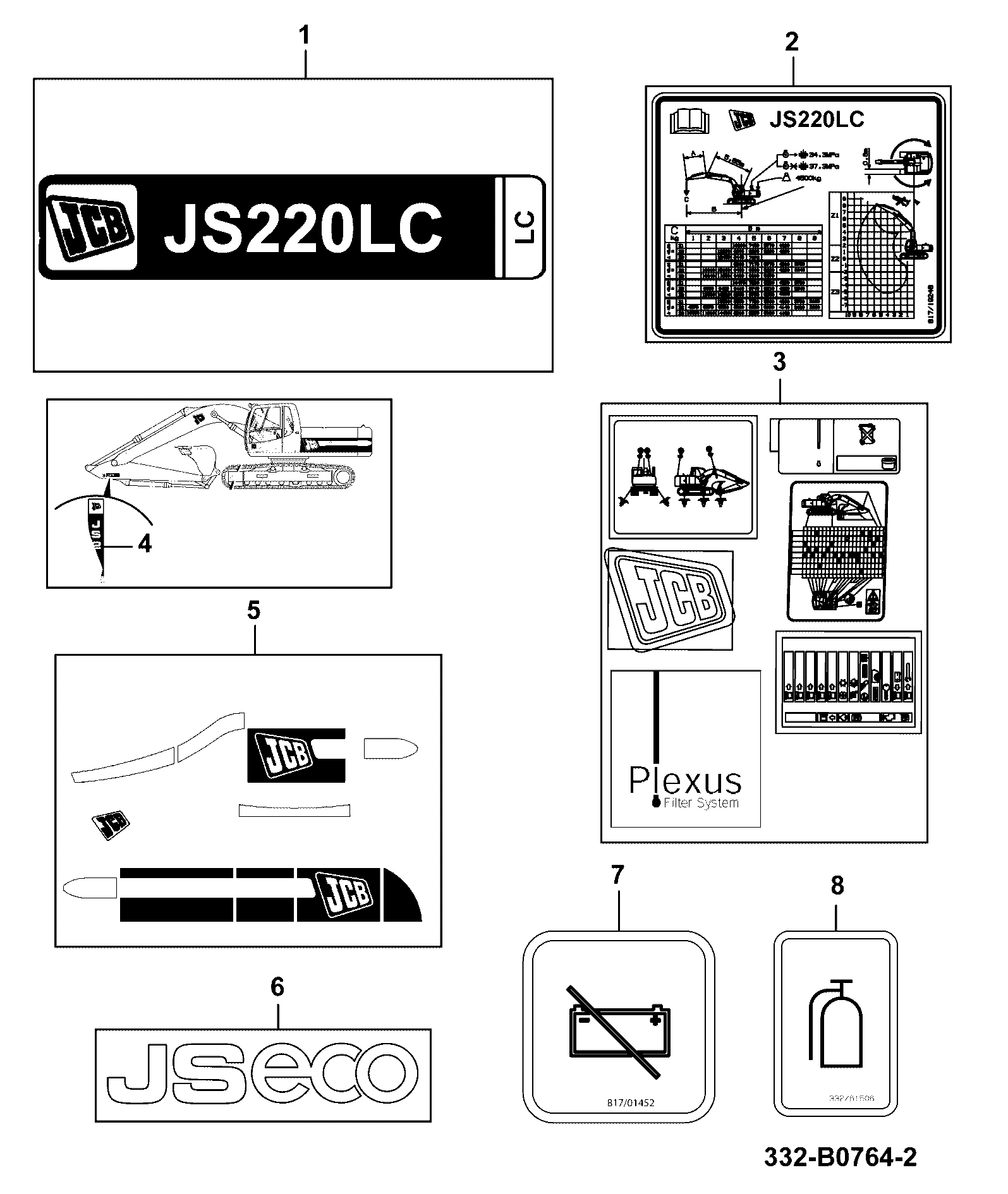 Наклейка 817/18530 JCB