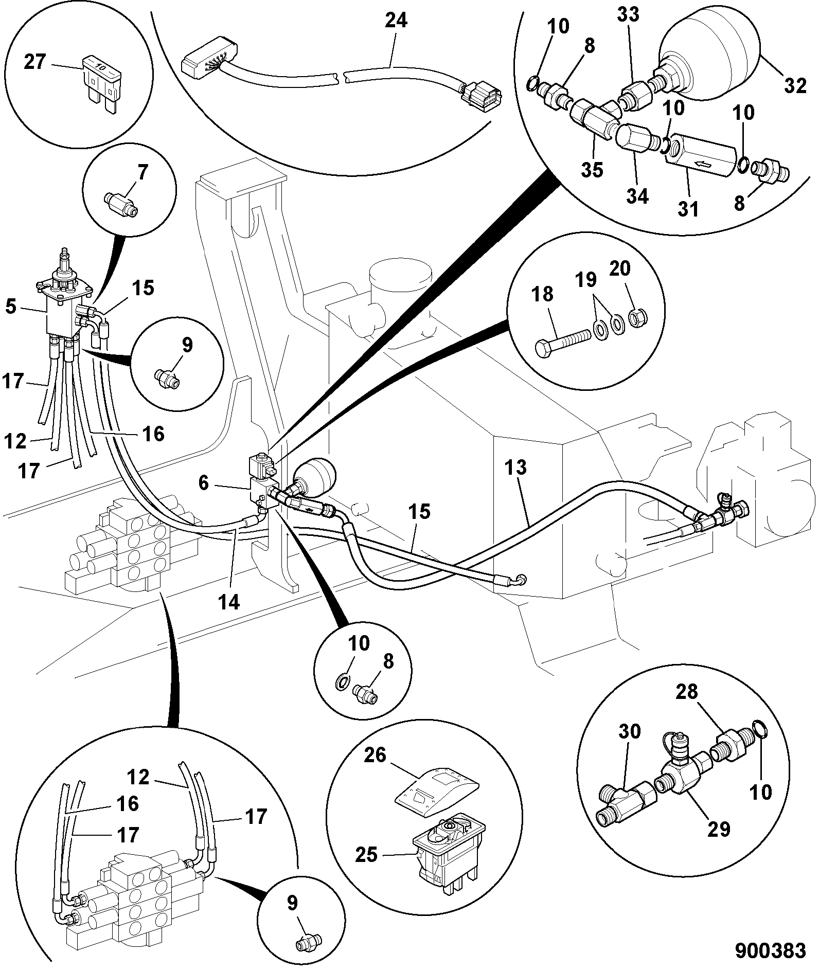 Шланг 332/P0948 JCB