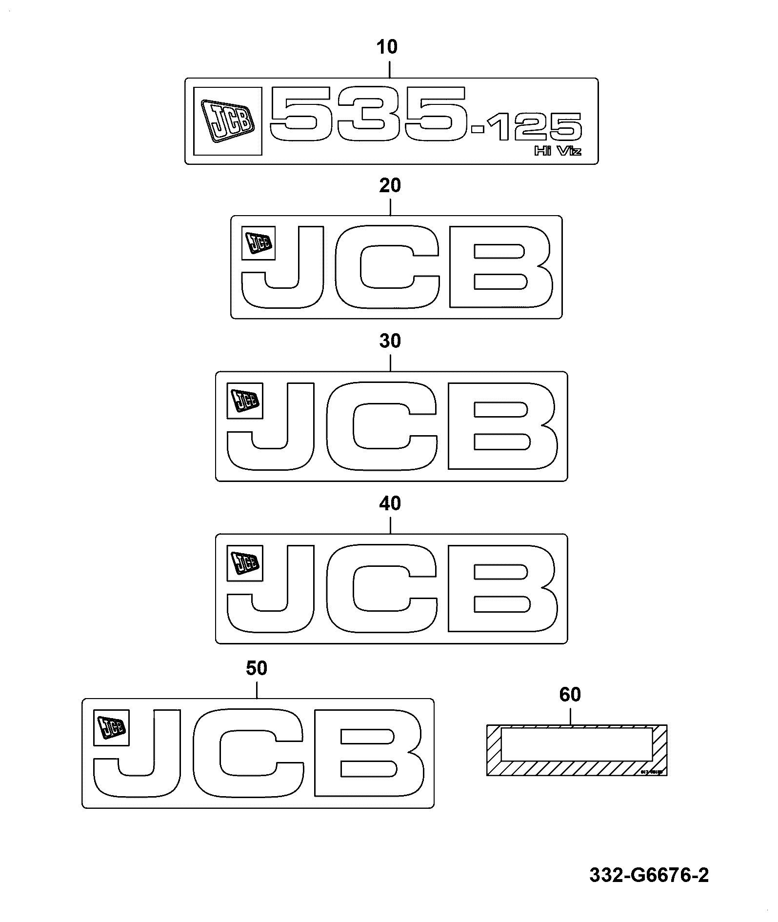 Наклейка 333/P7854 JCB