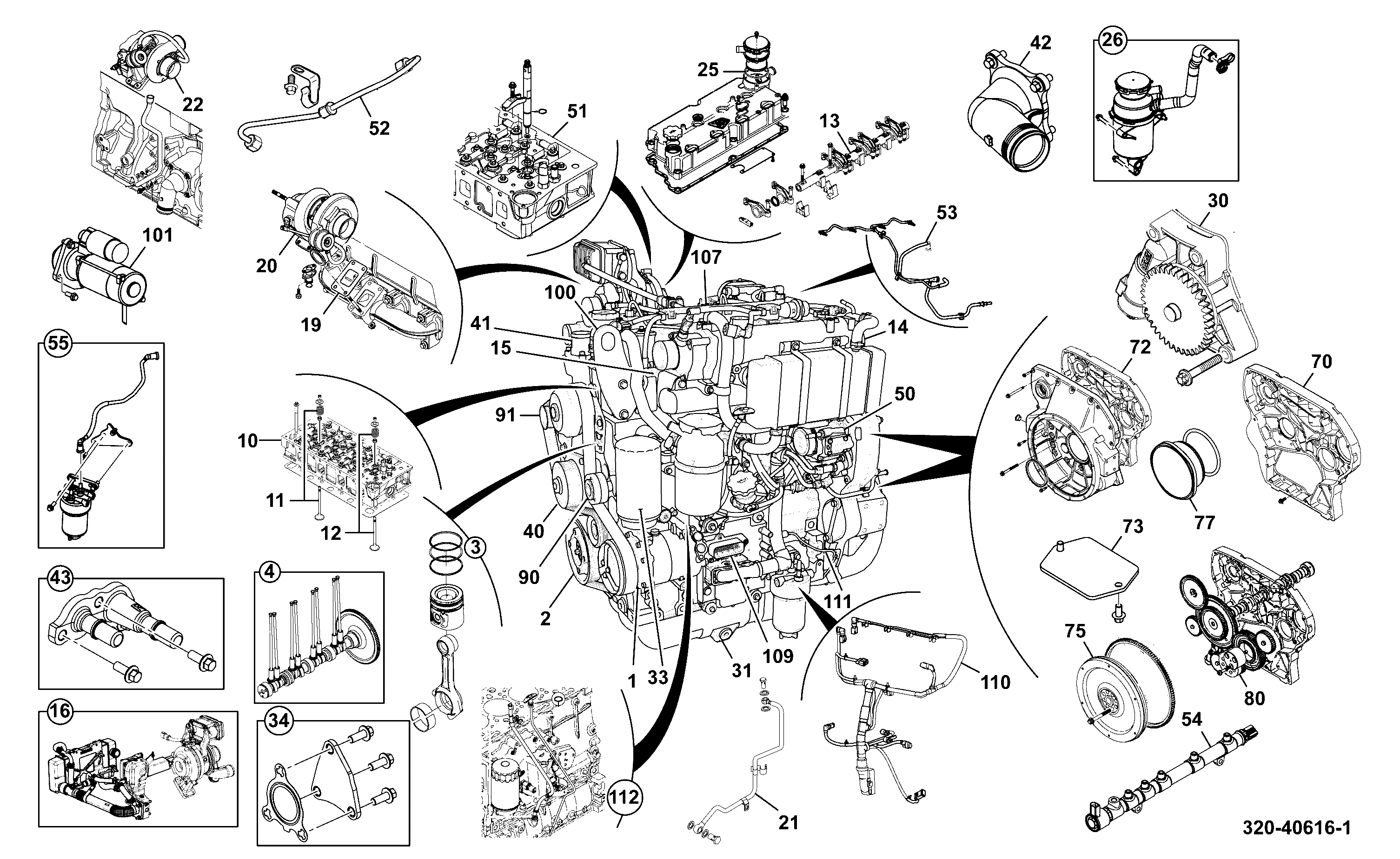 Блок управления 320/21154 JCB