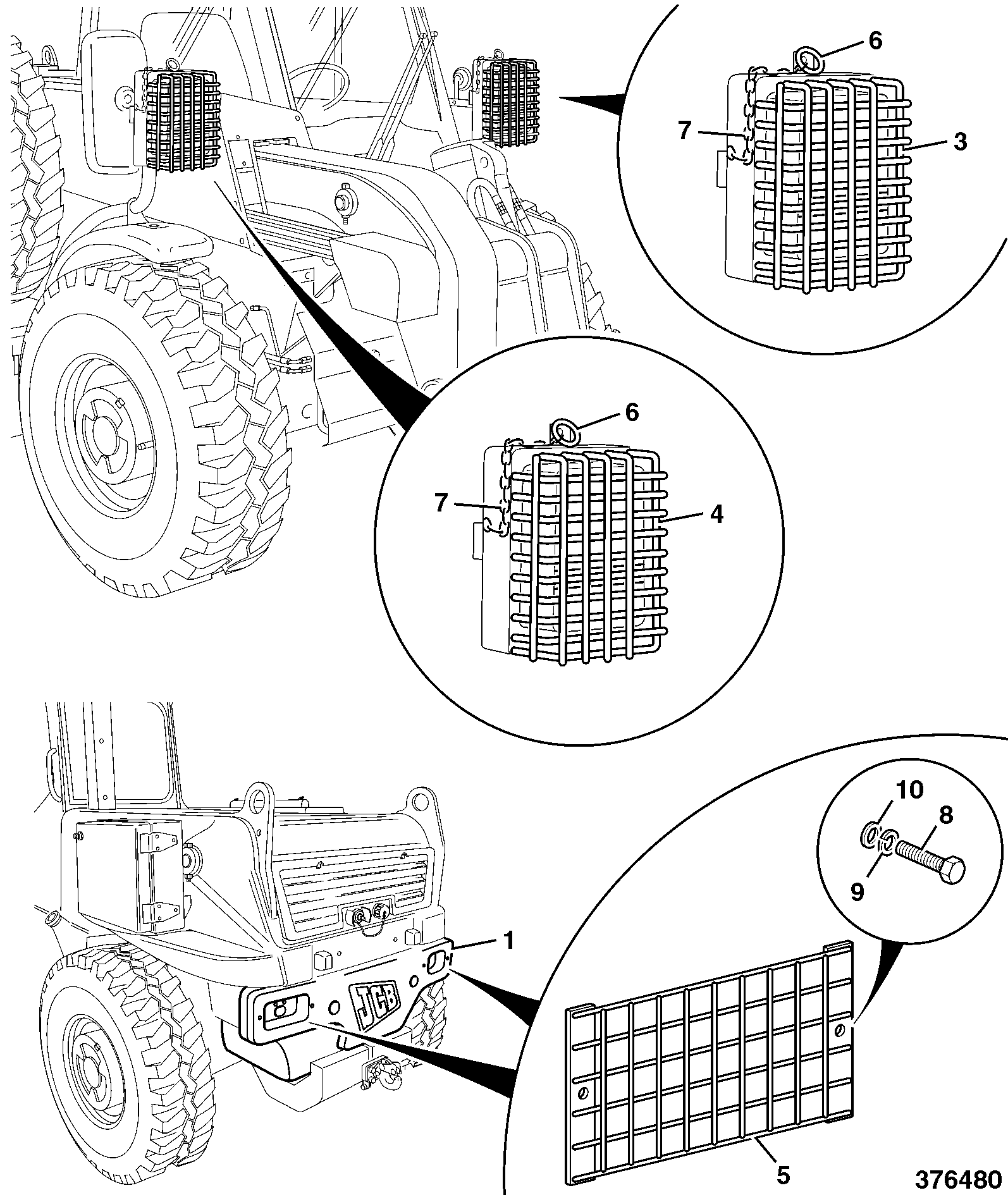 ограждение 331/26295 JCB