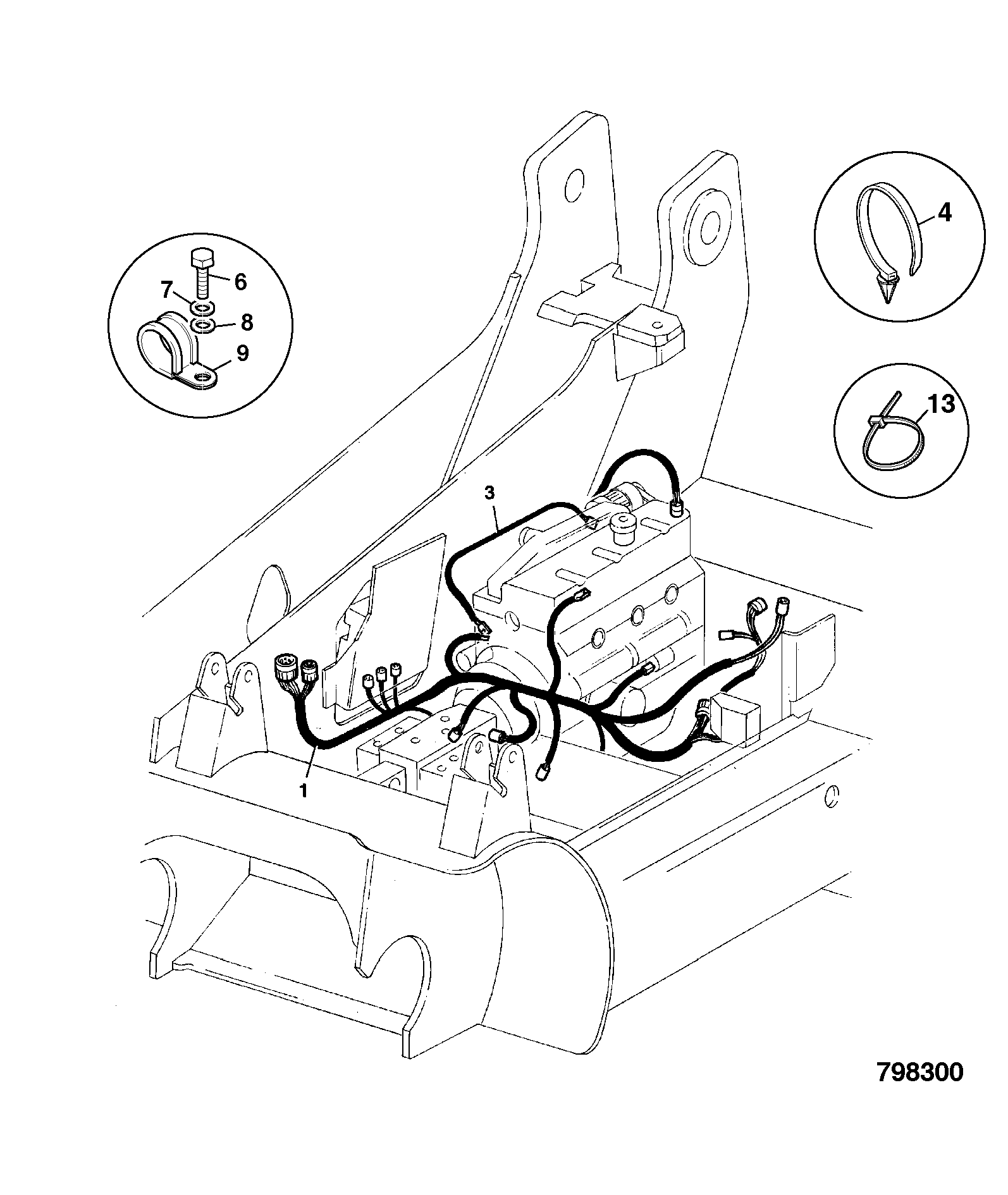 Жгут проводов 721/00411 JCB