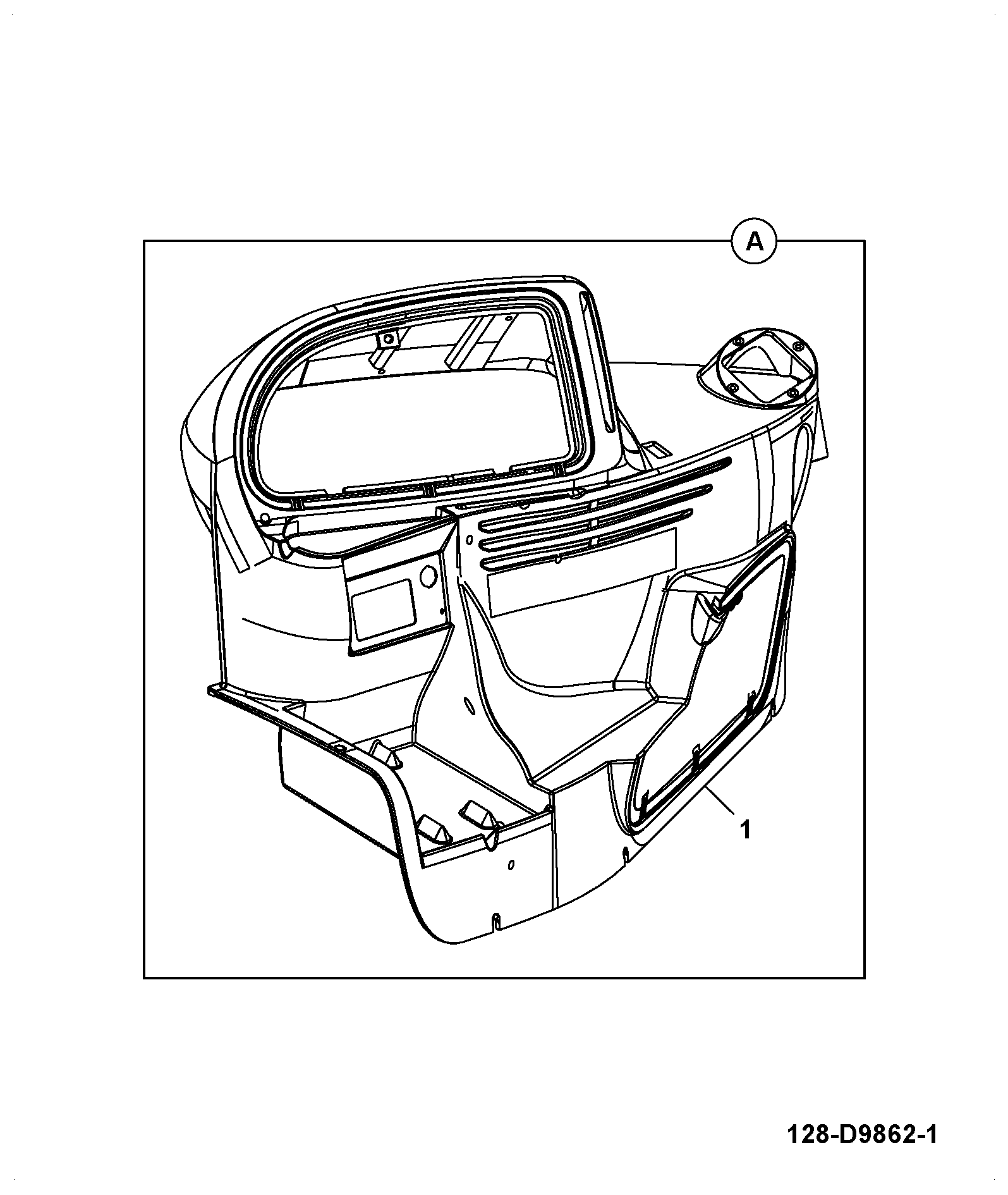 консоль 128/E0476 JCB