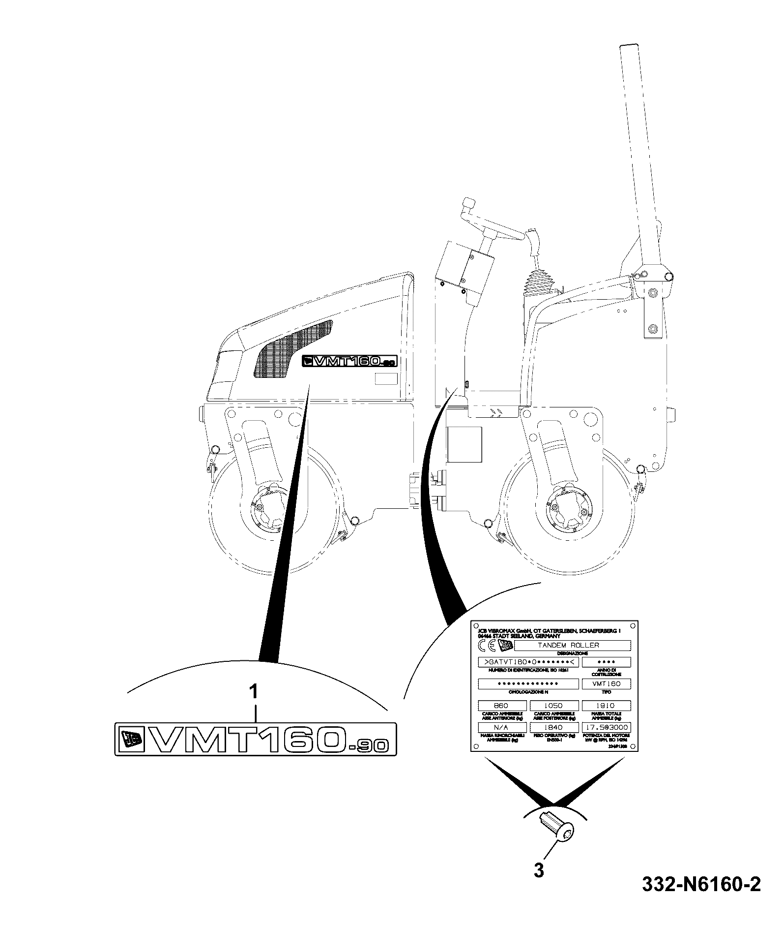Наклейка 332/N5941 JCB