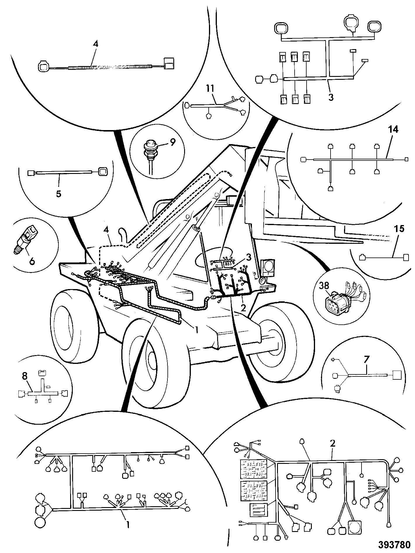 Жгут проводов 721/00519 JCB