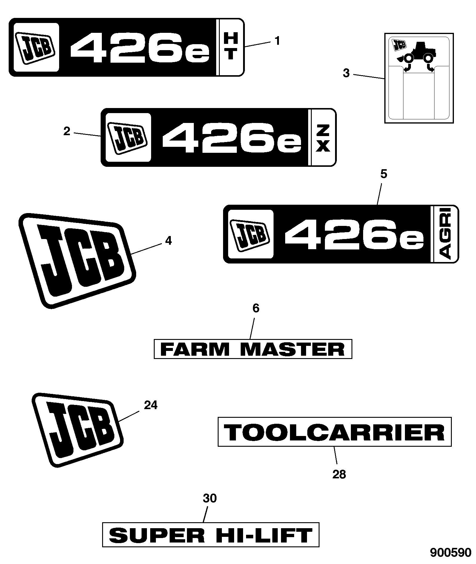 наклейка 817/20486 JCB