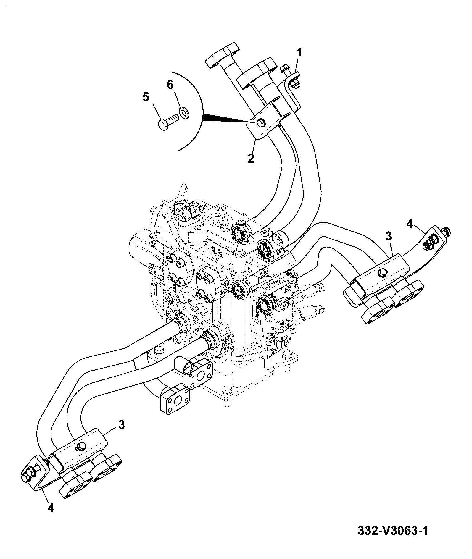 Хомут 332/V3060 JCB