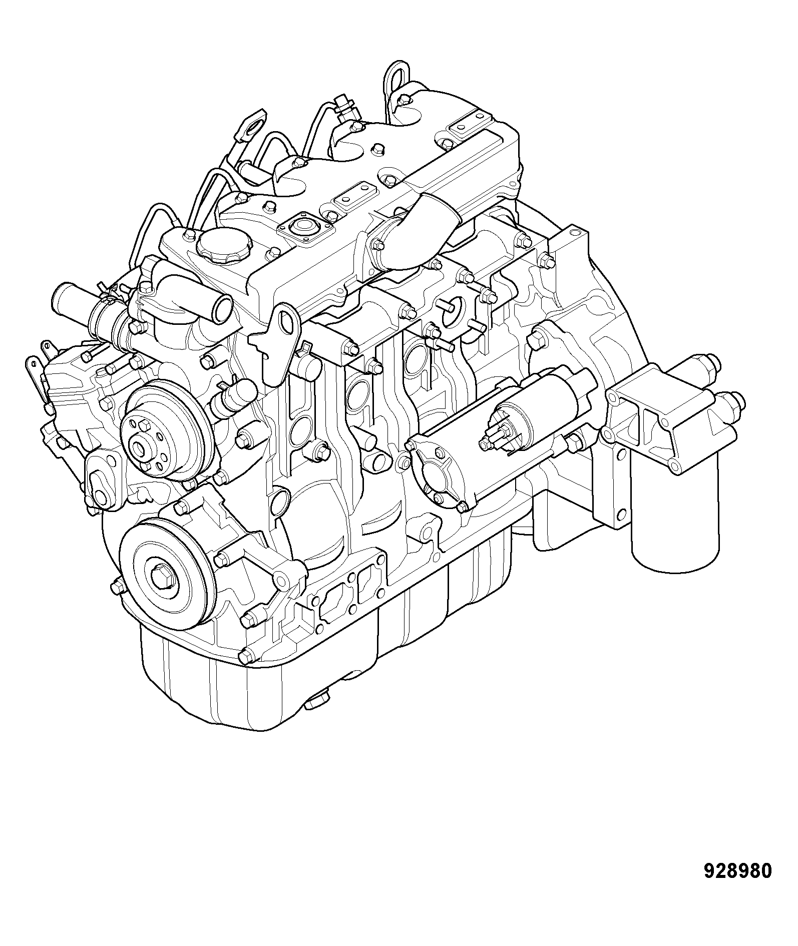 двигатель 332/W7802 JCB