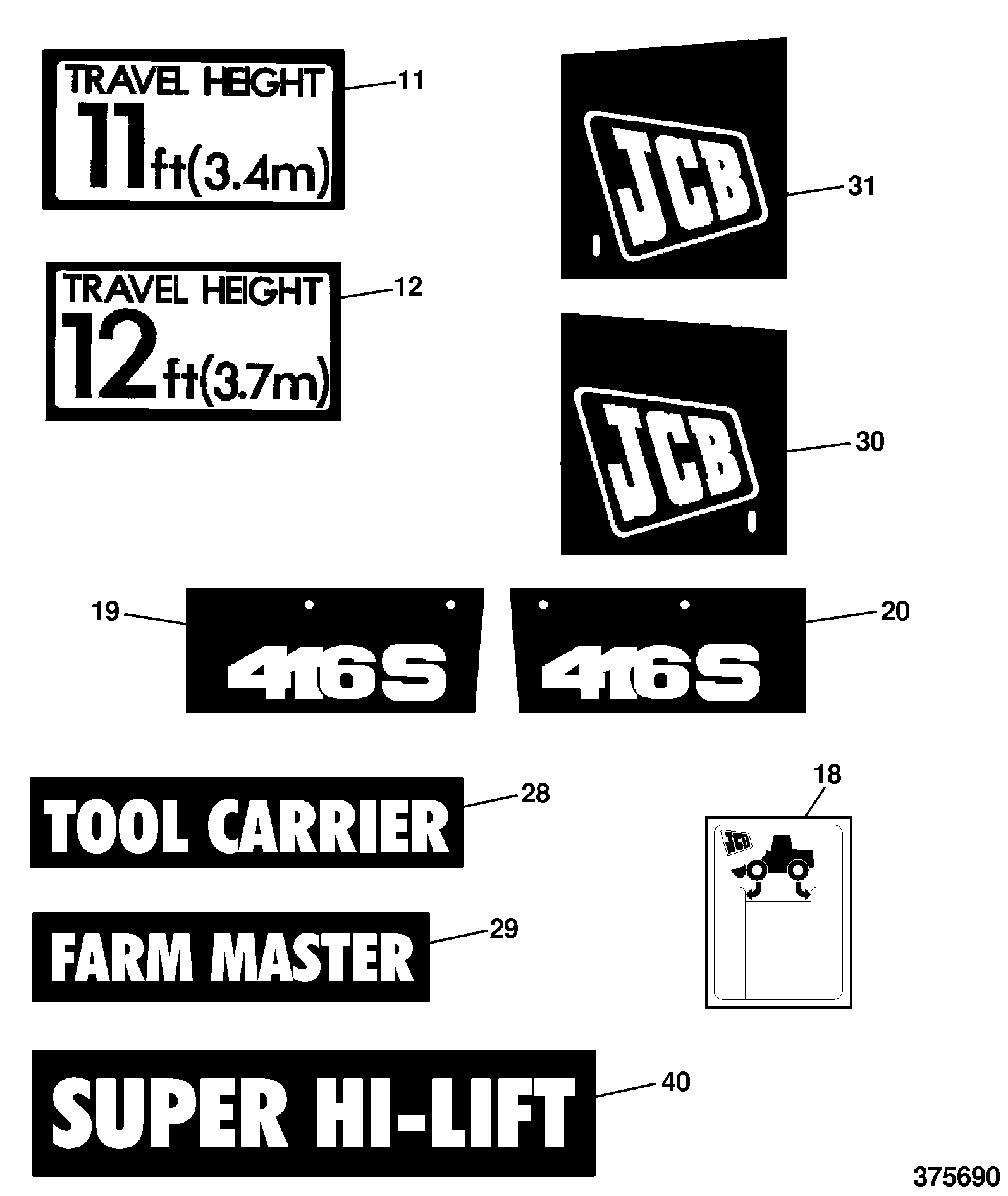 Наклейка 817/17487 JCB