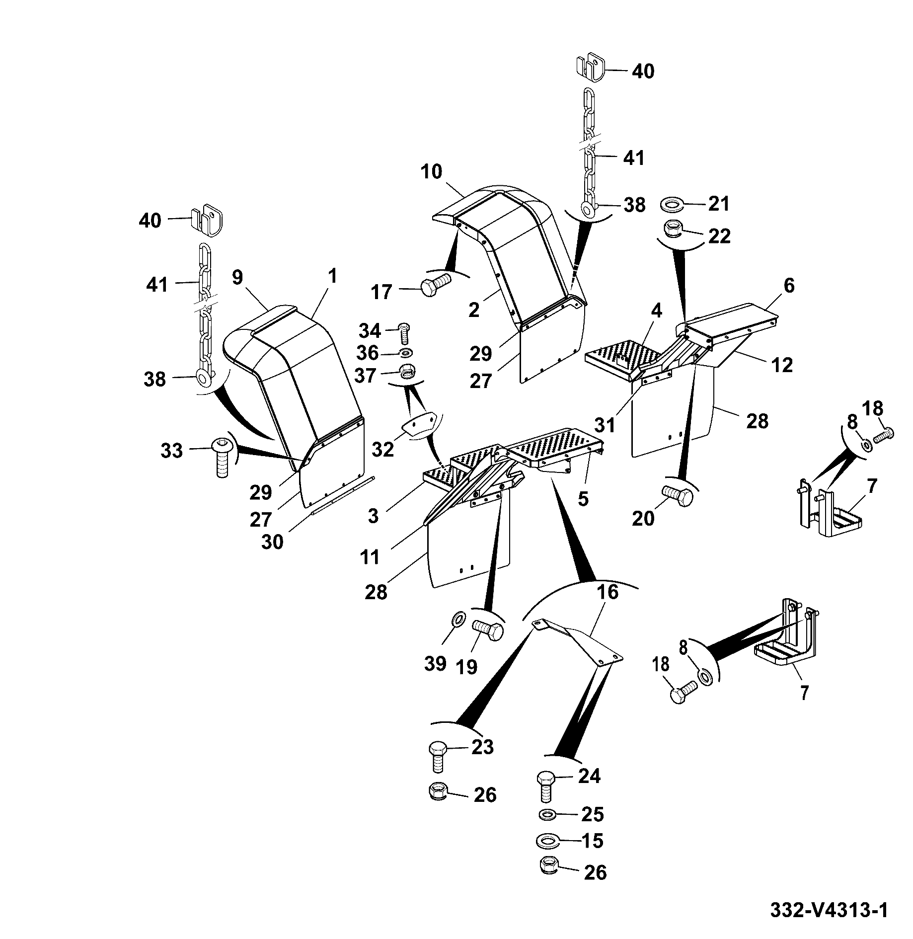 Брызговик 332/V5013 JCB