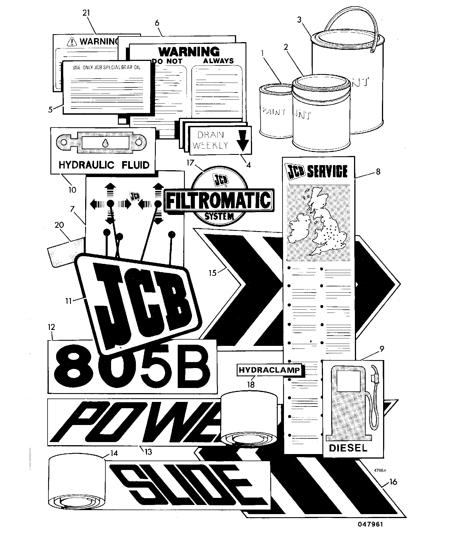 Табличка 817/00367 JCB