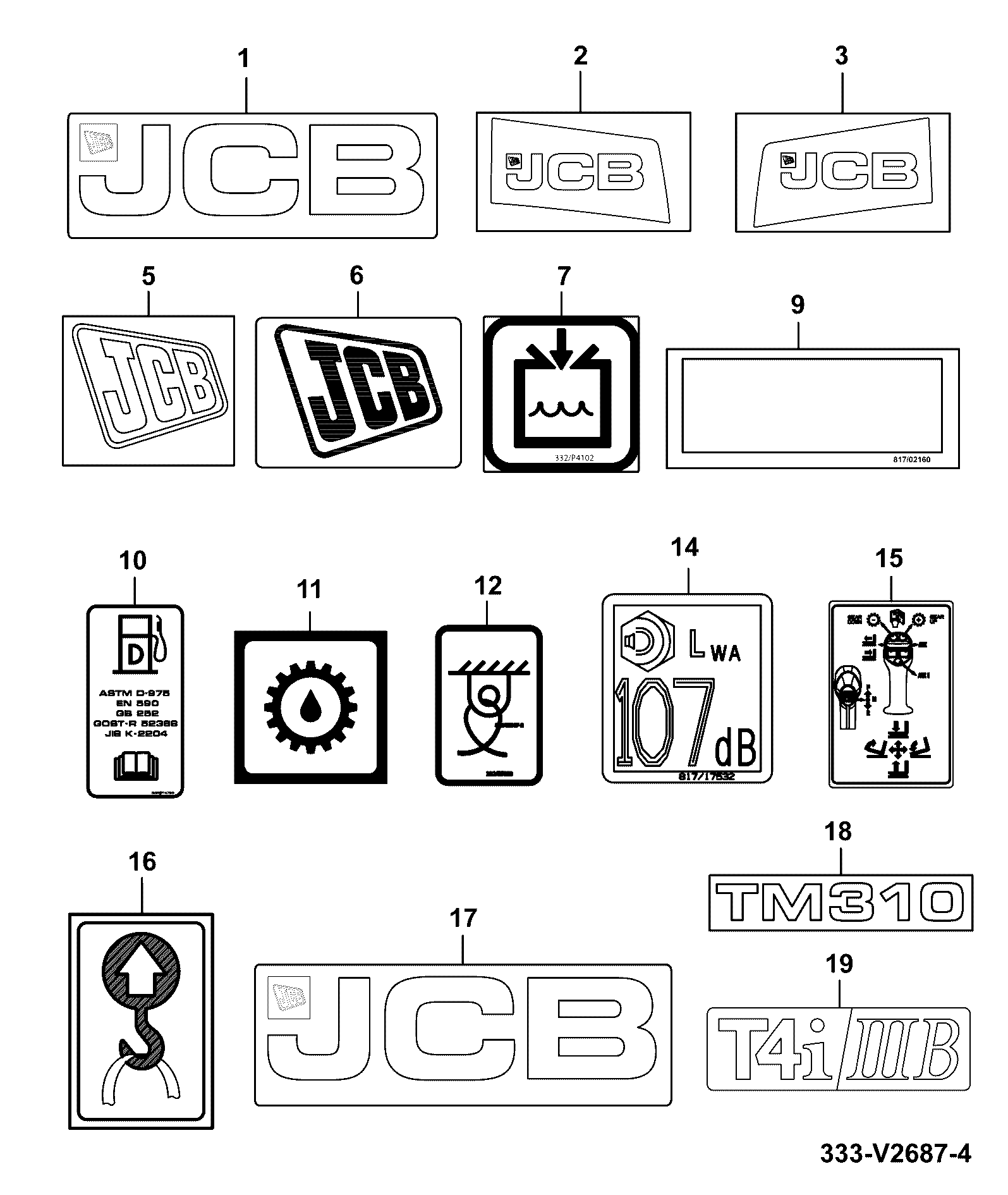 Наклейка 817/21013 JCB