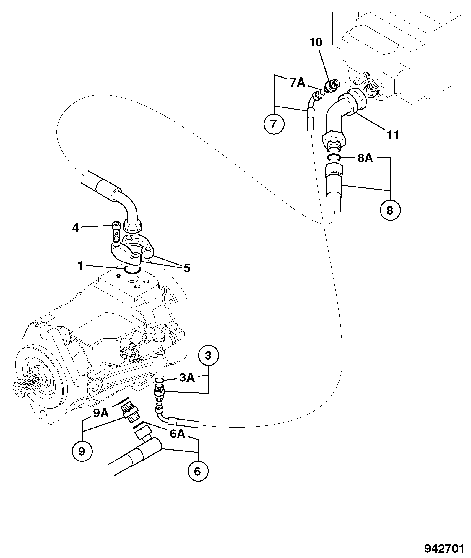 Шланг 332/U2844 JCB
