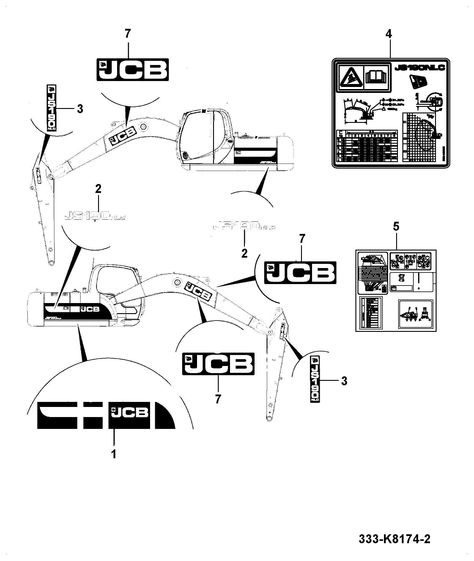 Схема 333/K8009 JCB