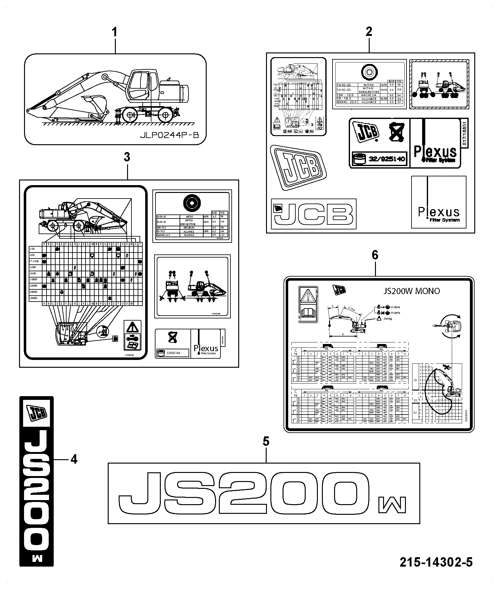 Наклейка 332/J3610 JCB