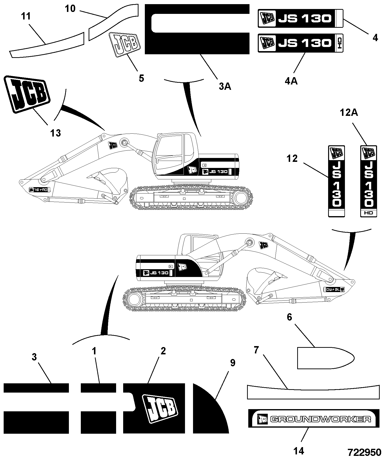 Наклейка 817/19290 JCB