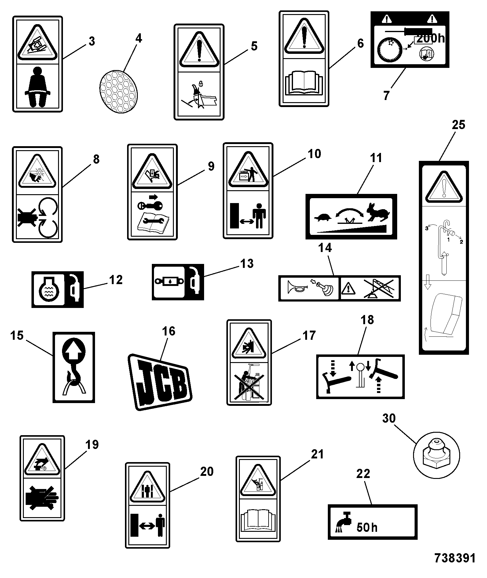 табличка 817/17519 JCB