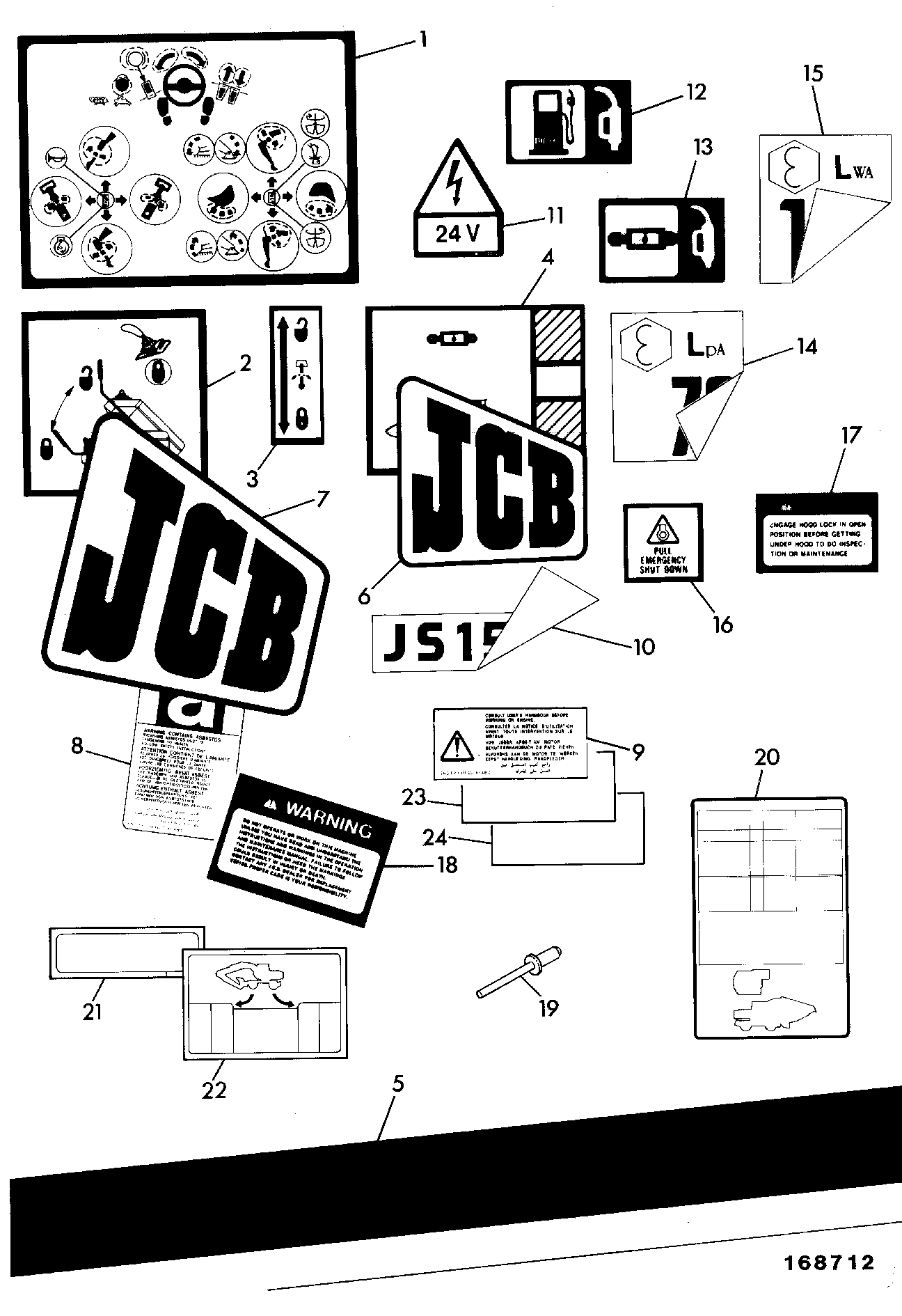 Табличка 817/01913 JCB